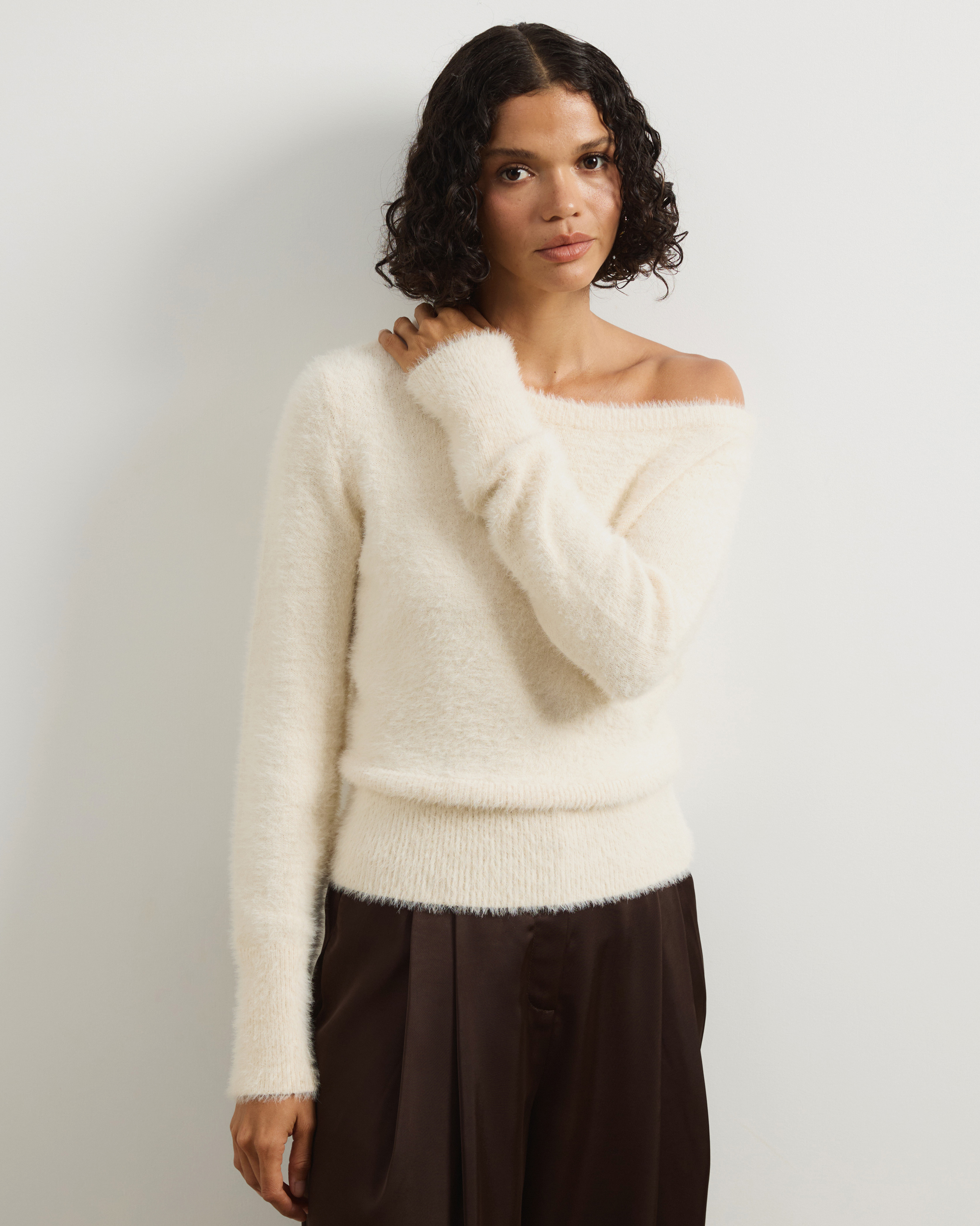 Abi Off Shoulder Sweater