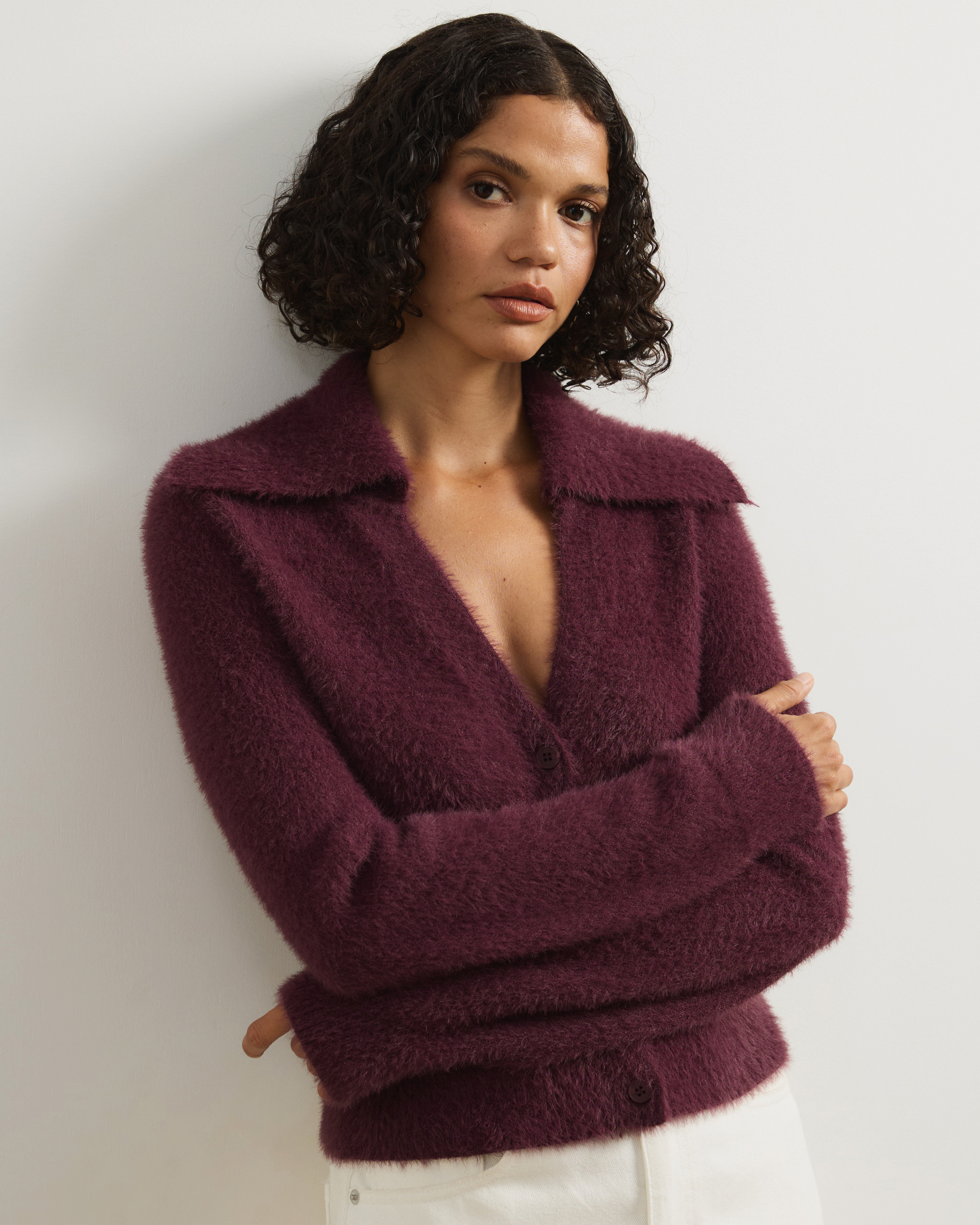 Adella V-Neck Polo Cardigan