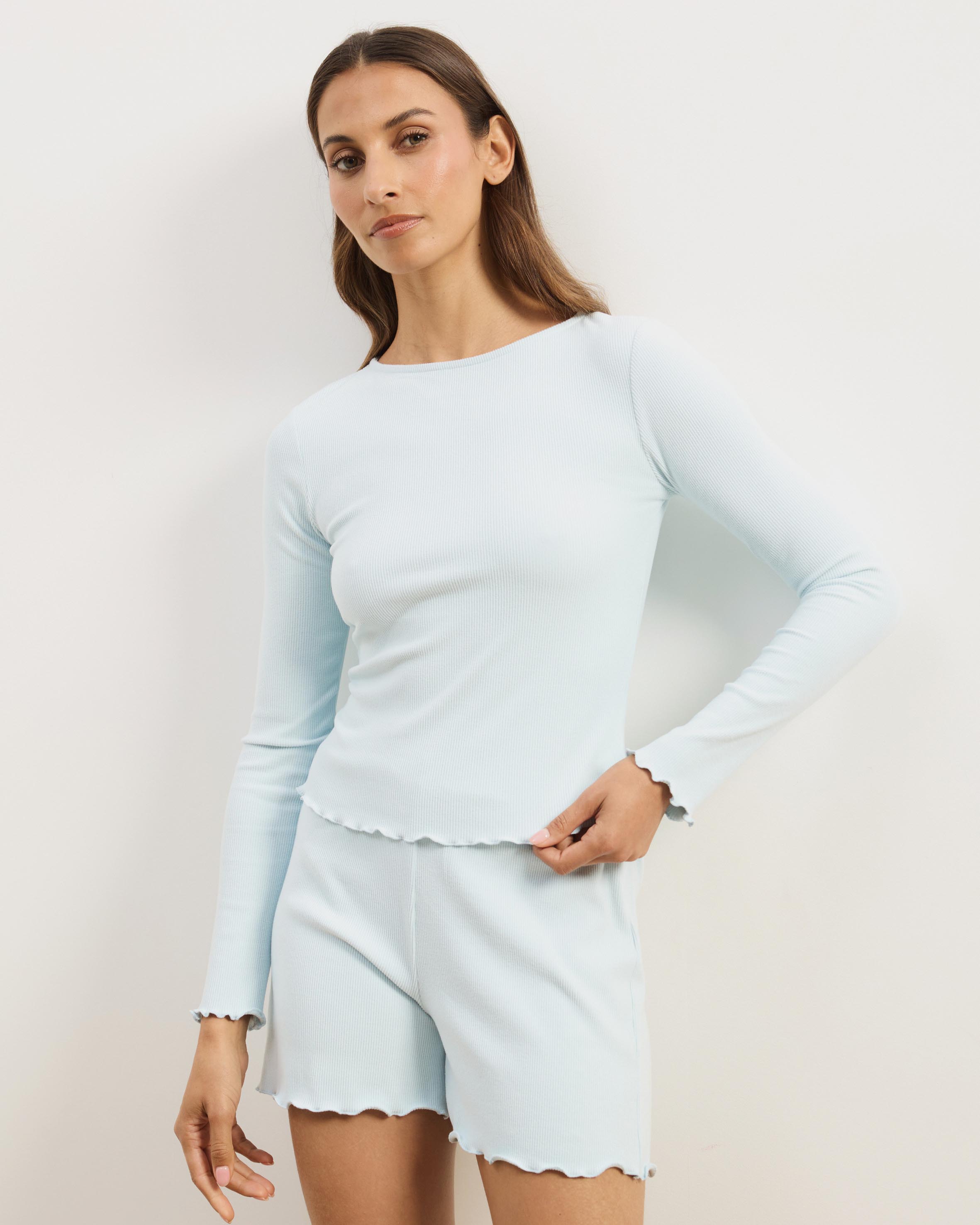 Karli Long Sleeve and Shorts Pyjama Set