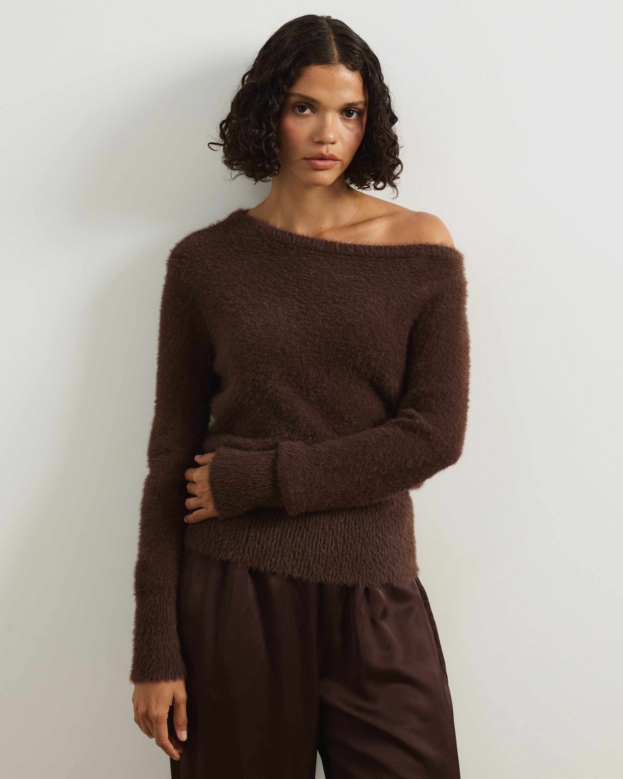 Abi Off Shoulder Sweater