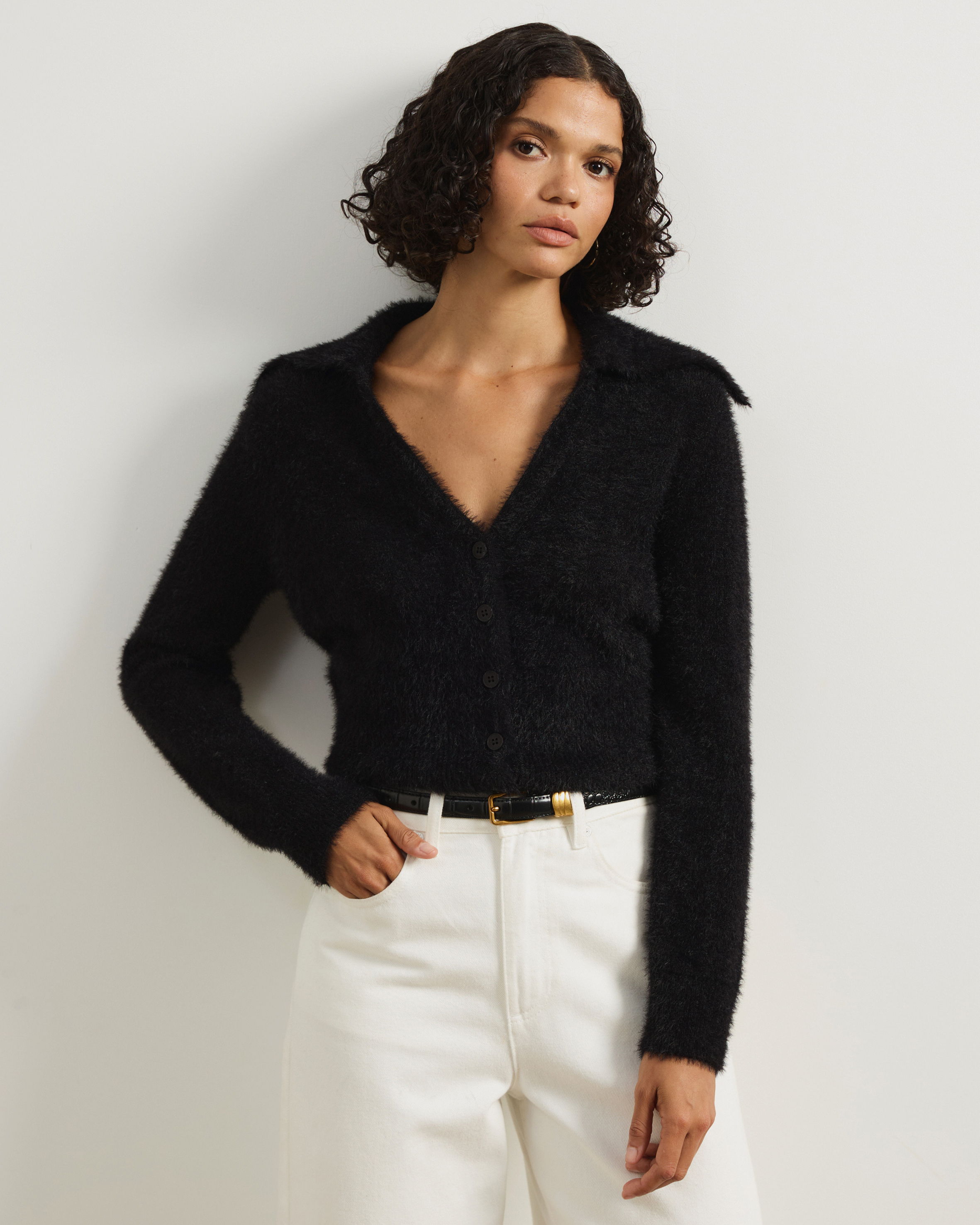 Adella V-Neck Polo Cardigan