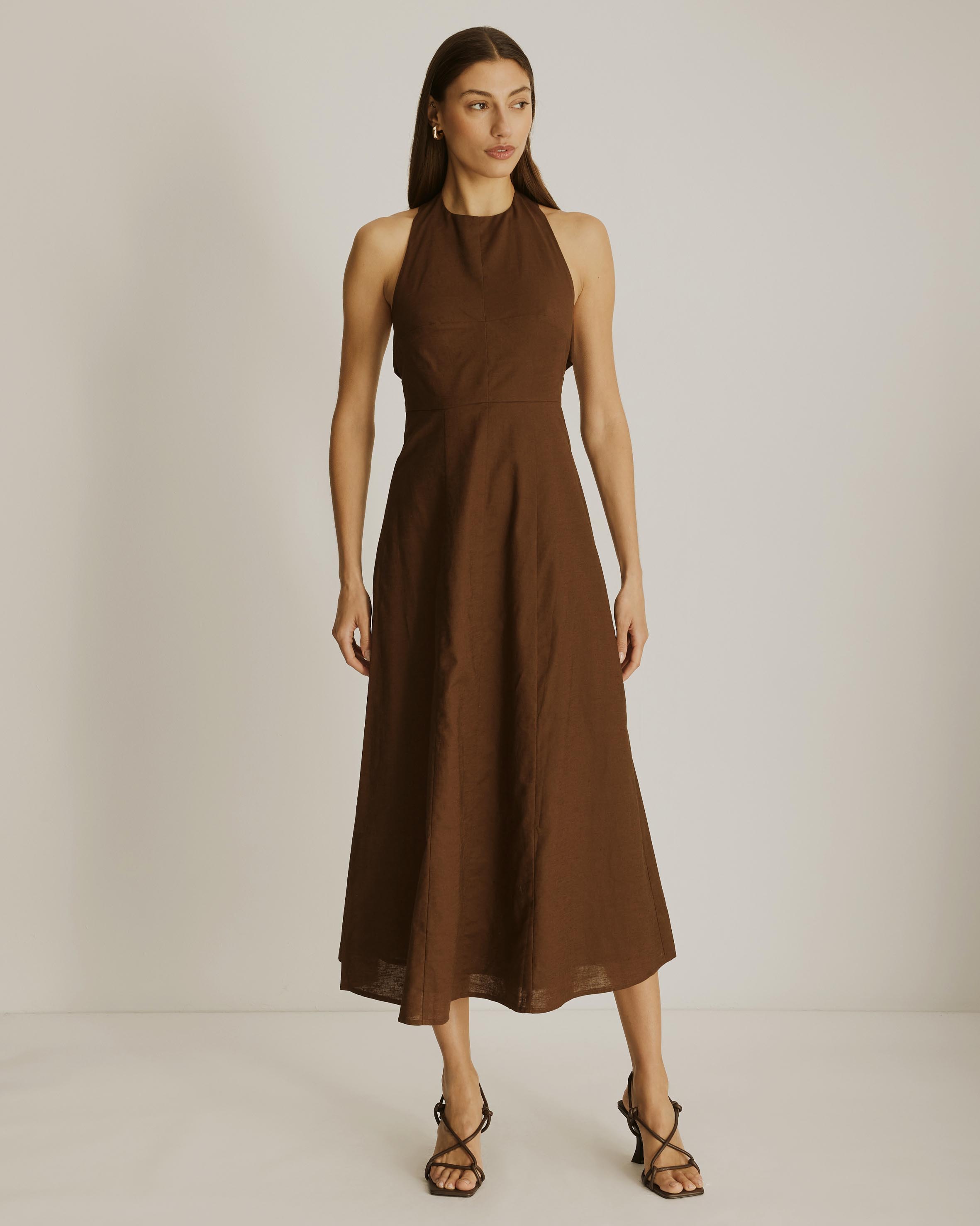 Lucy Halter Midi Dress
