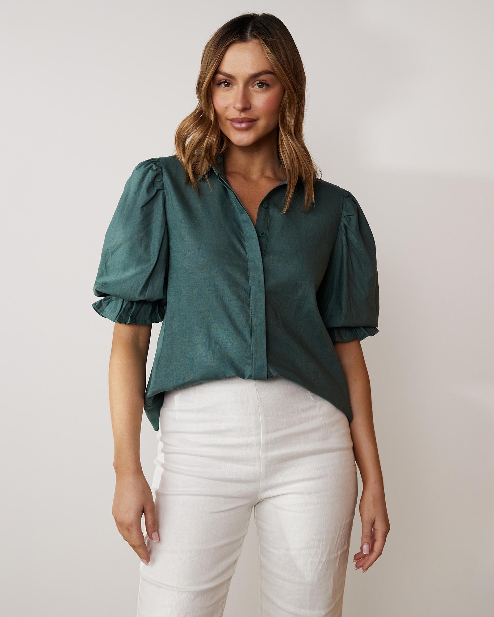 Dahlia Linen Blend Blouse