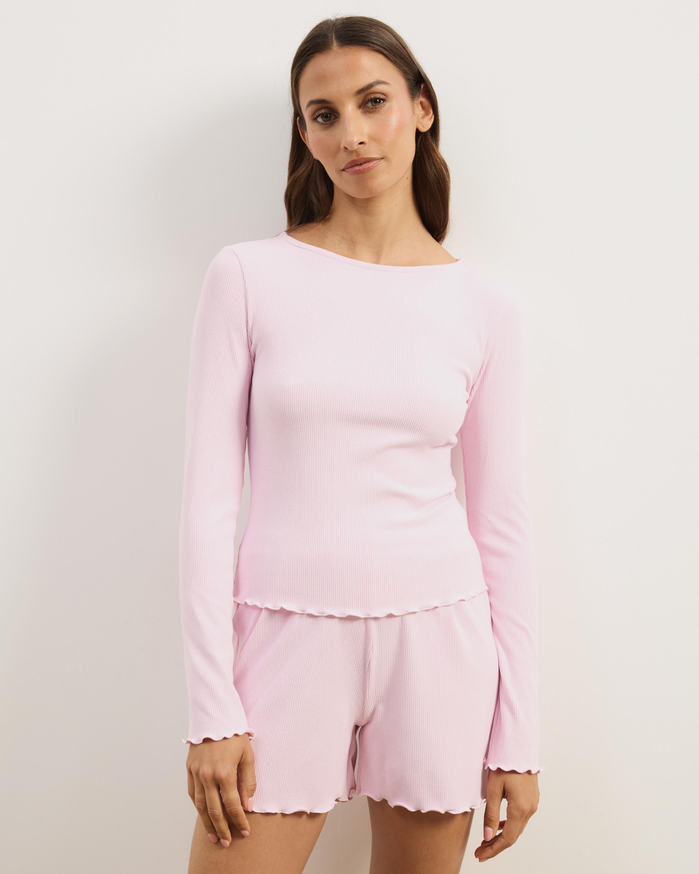 Karli Long Sleeve and Shorts Pyjama Set