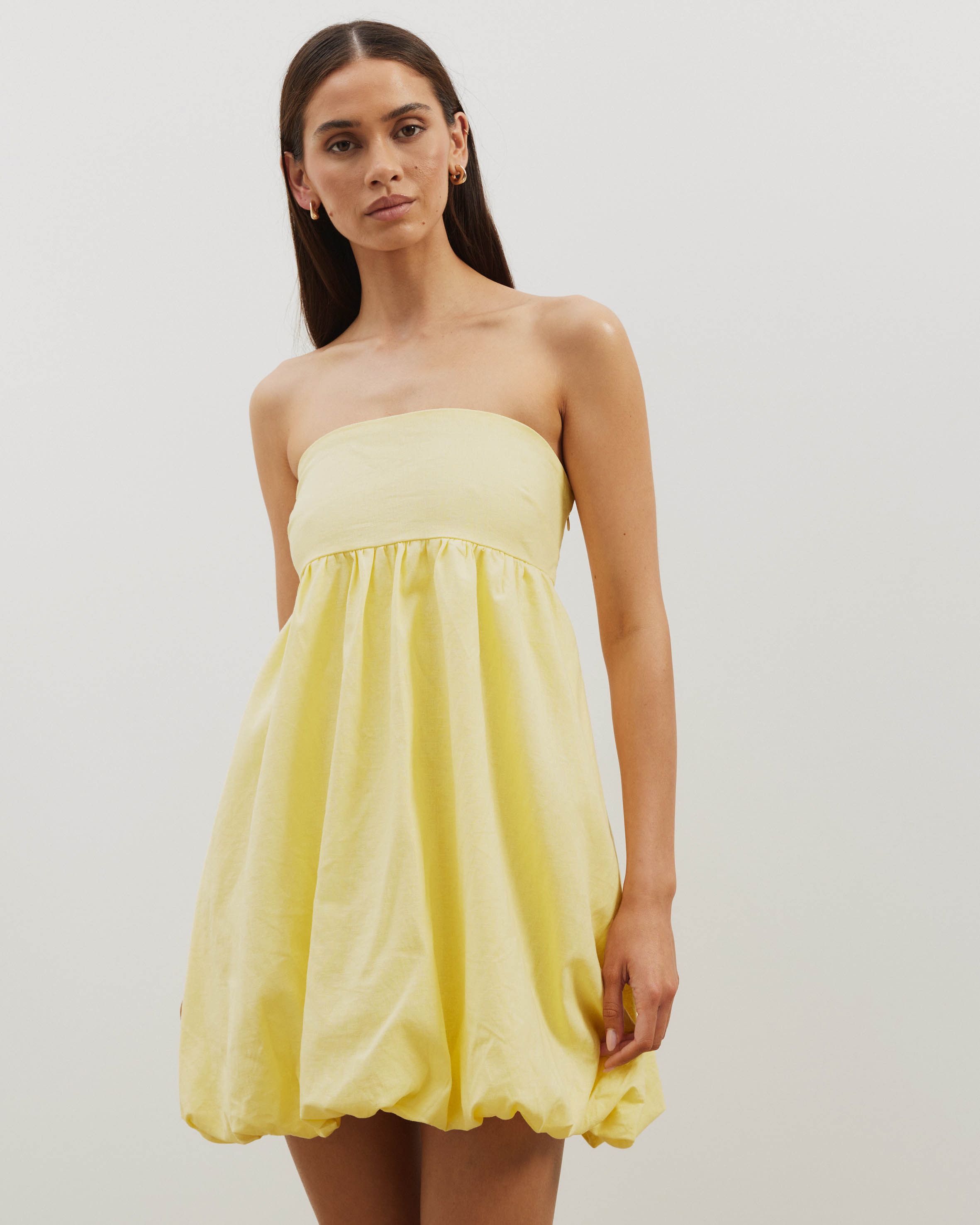 Victoria Linen Blend Mini Dress