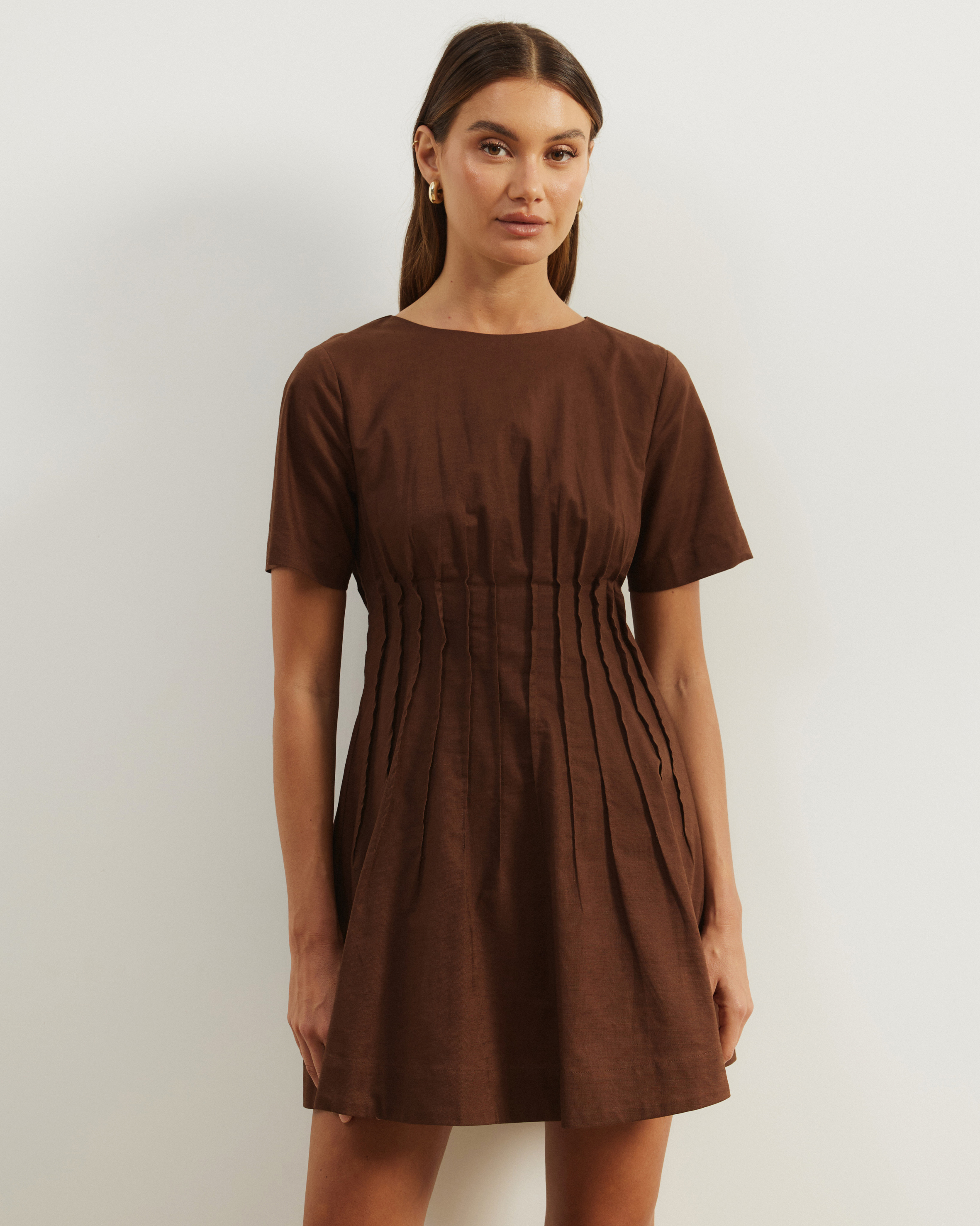 Maya Pleat Mini Dress