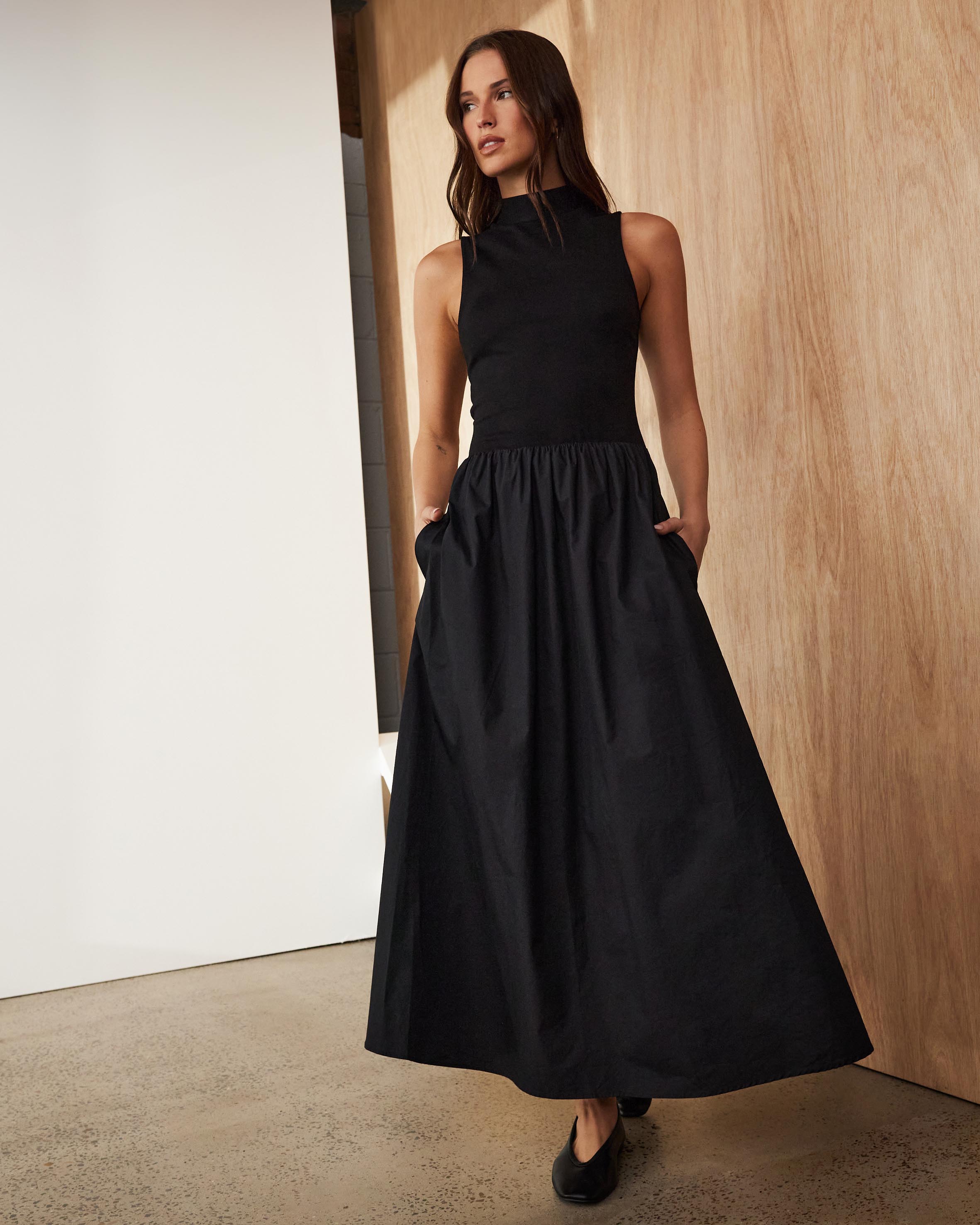 Annie Contrast Midi Dress