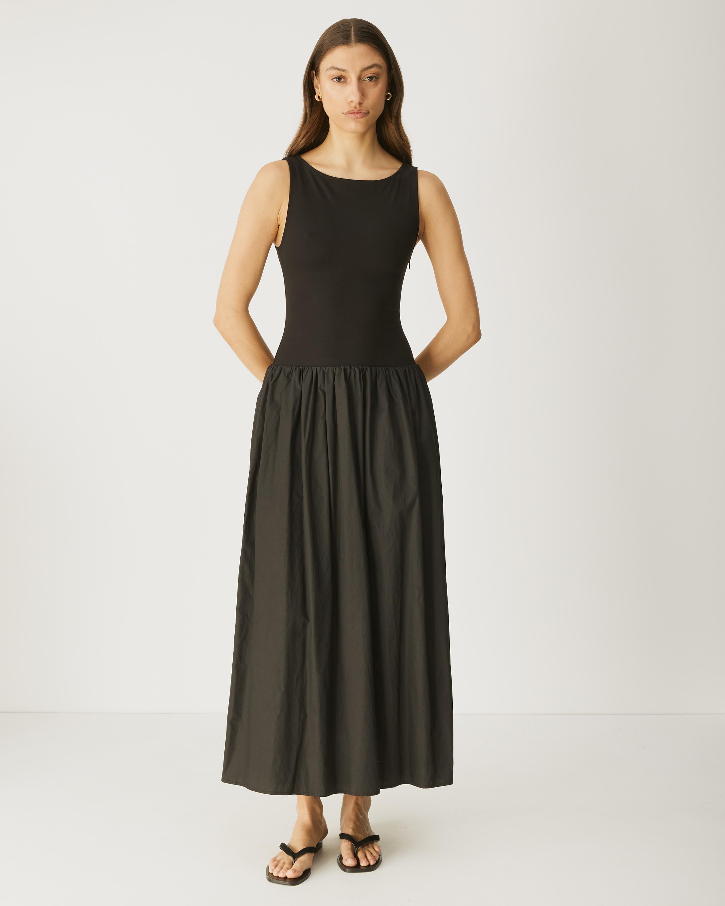 Amy Contrast Midi Dress