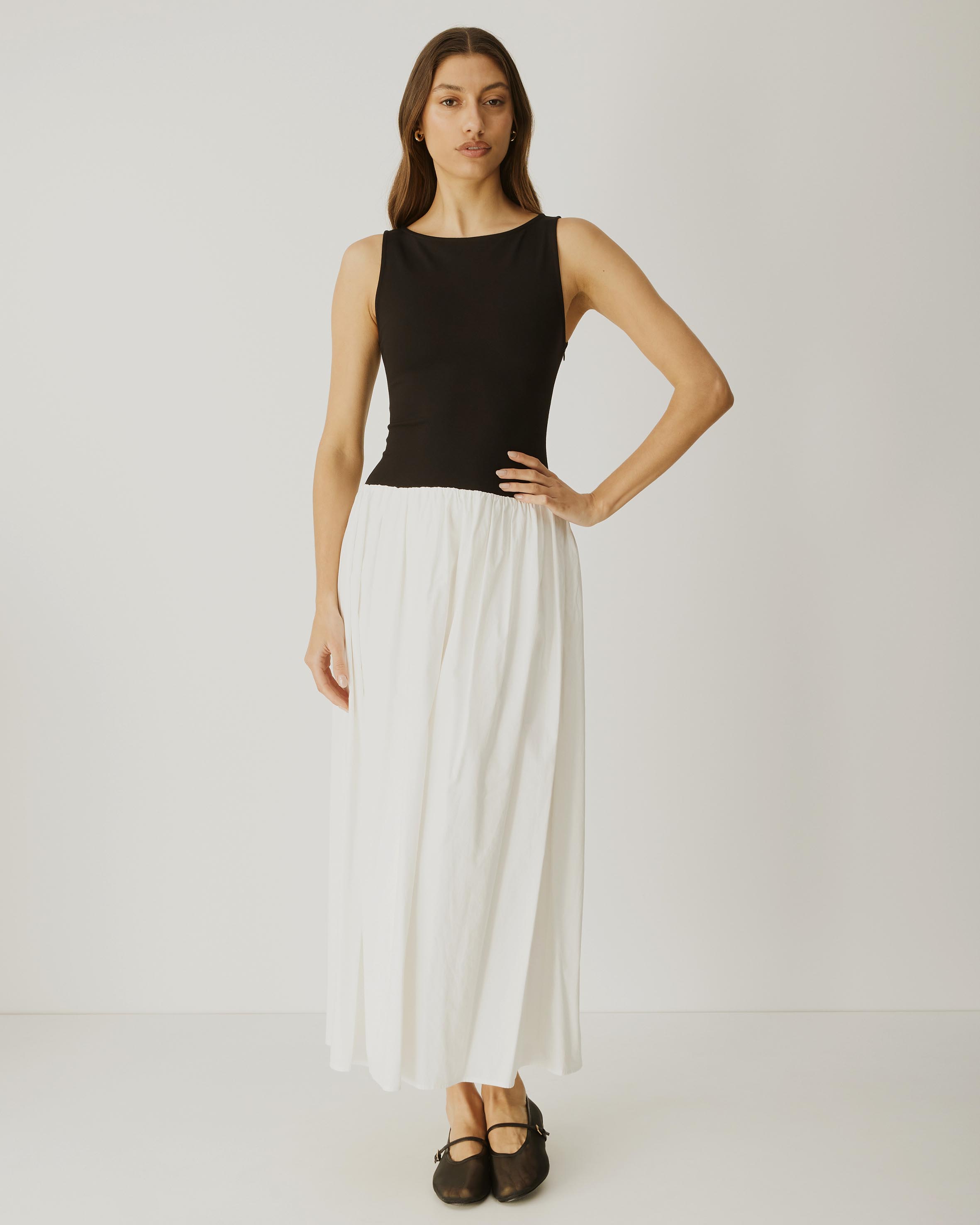 Amy Contrast Midi Dress
