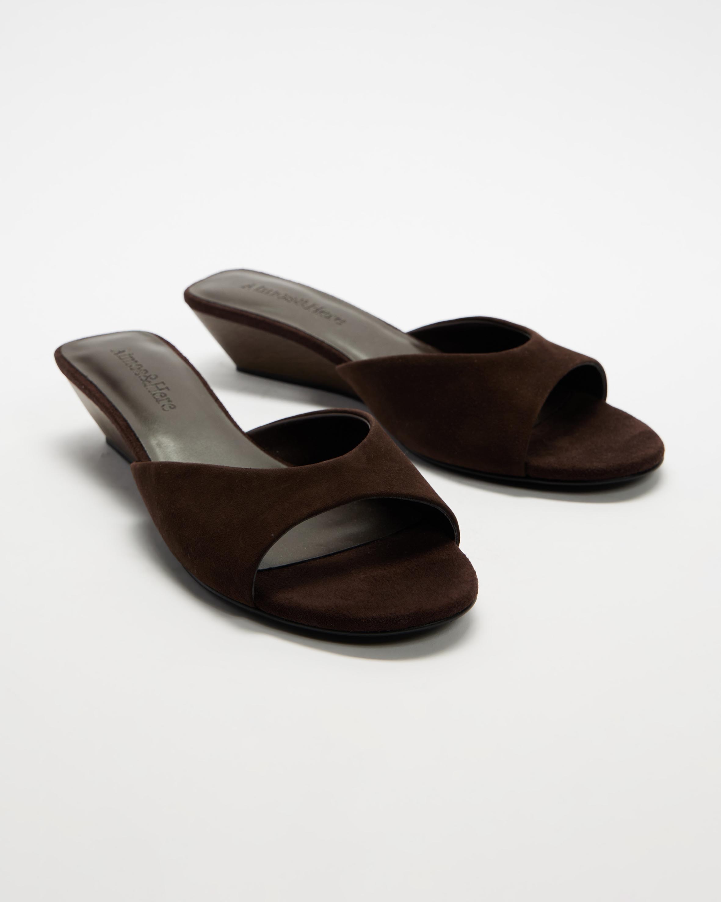 Tulum Peep Toe Suede Wedge Sandals