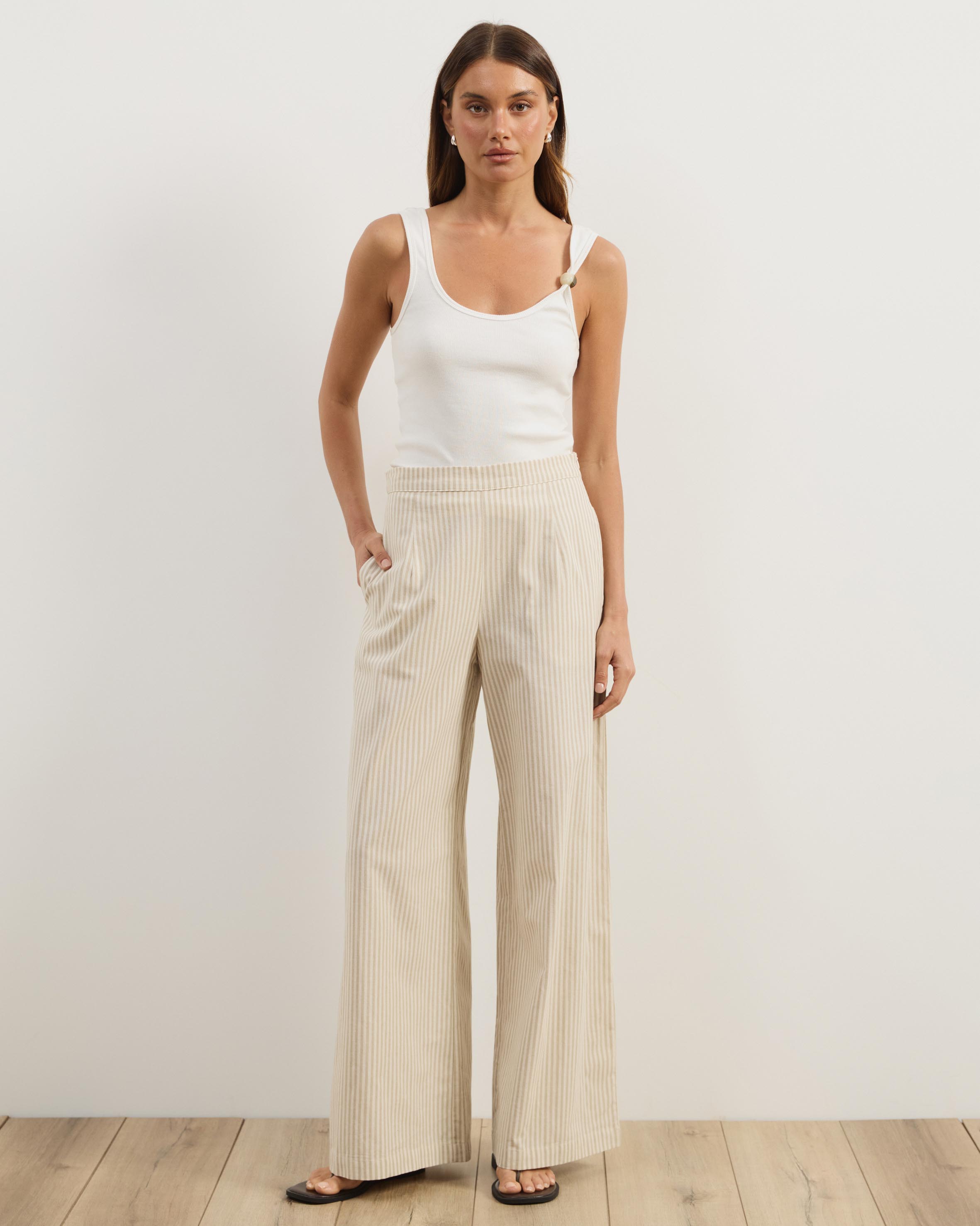 Charlie Wide Leg Stripe Pants