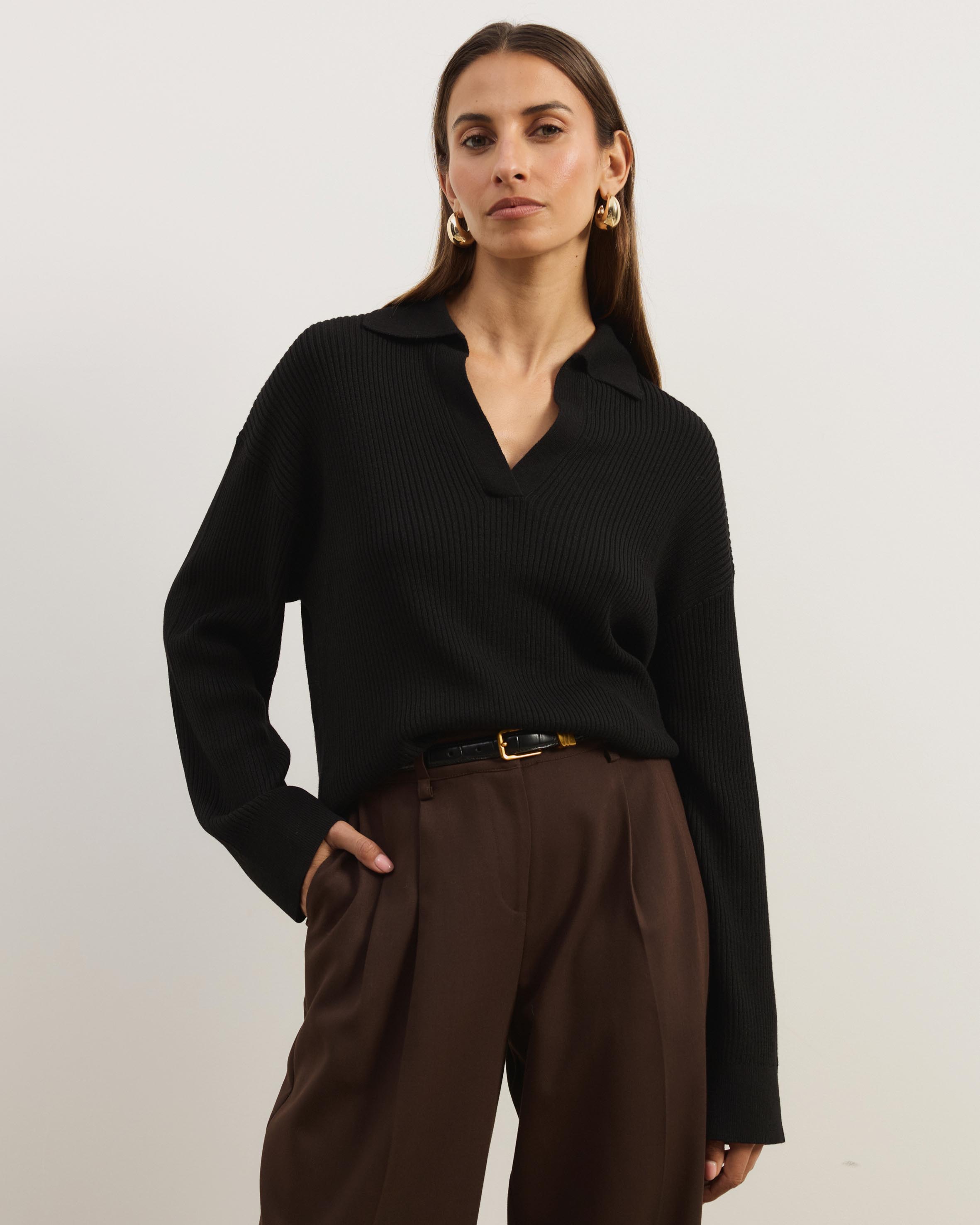 Eden Rib Collar Knit
