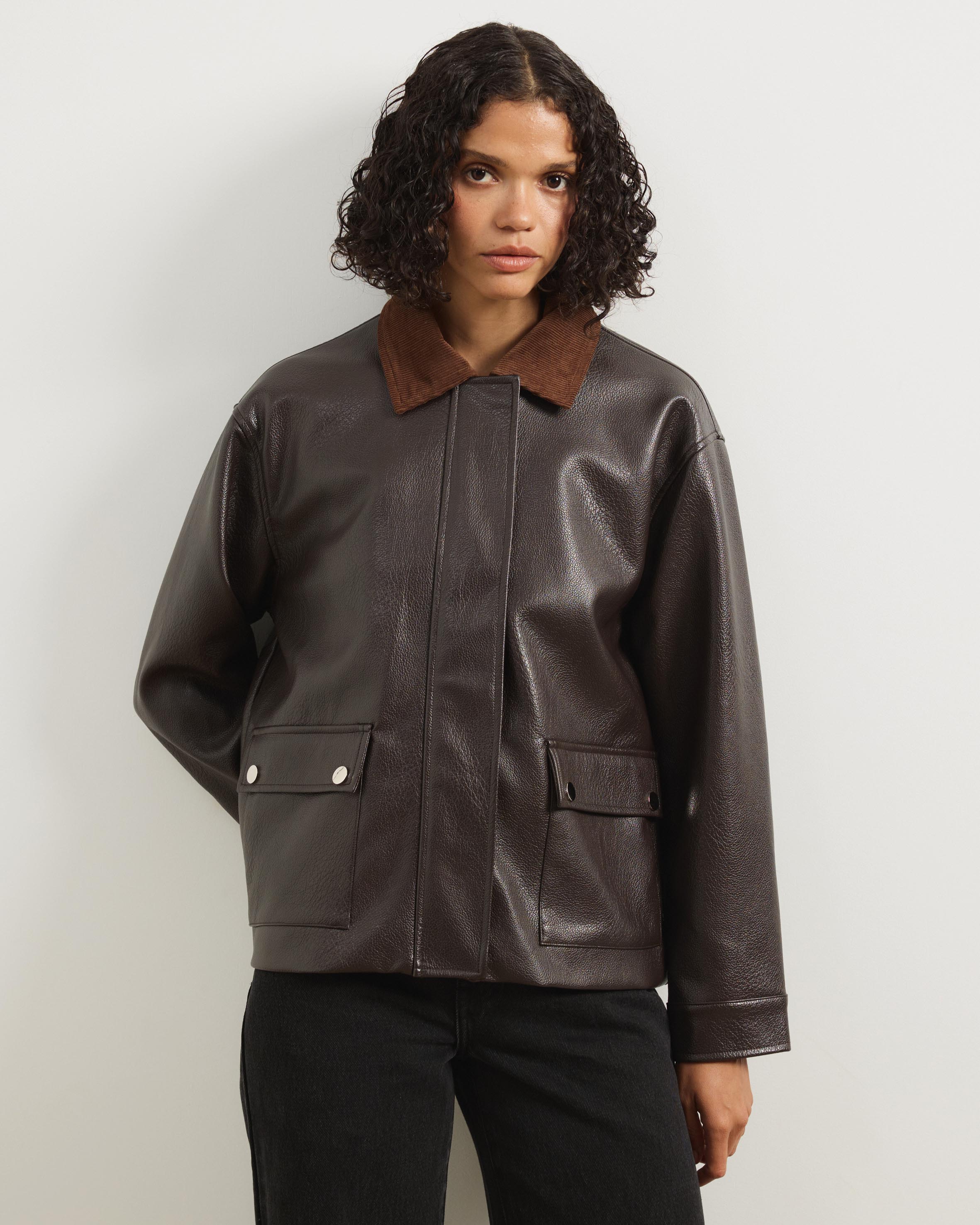 Mabel Leather Look Jacket