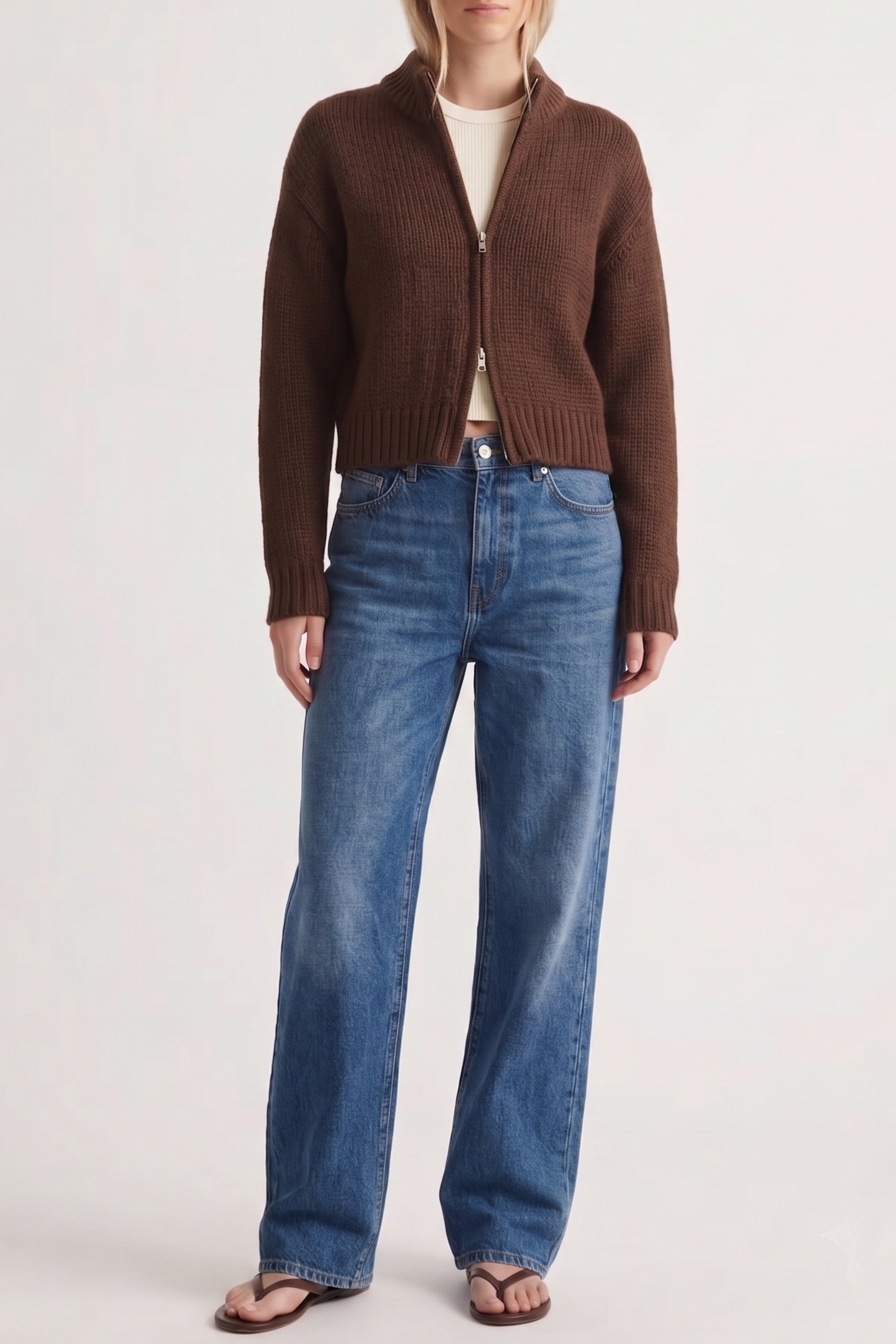 Ava Zip Through Cardigan