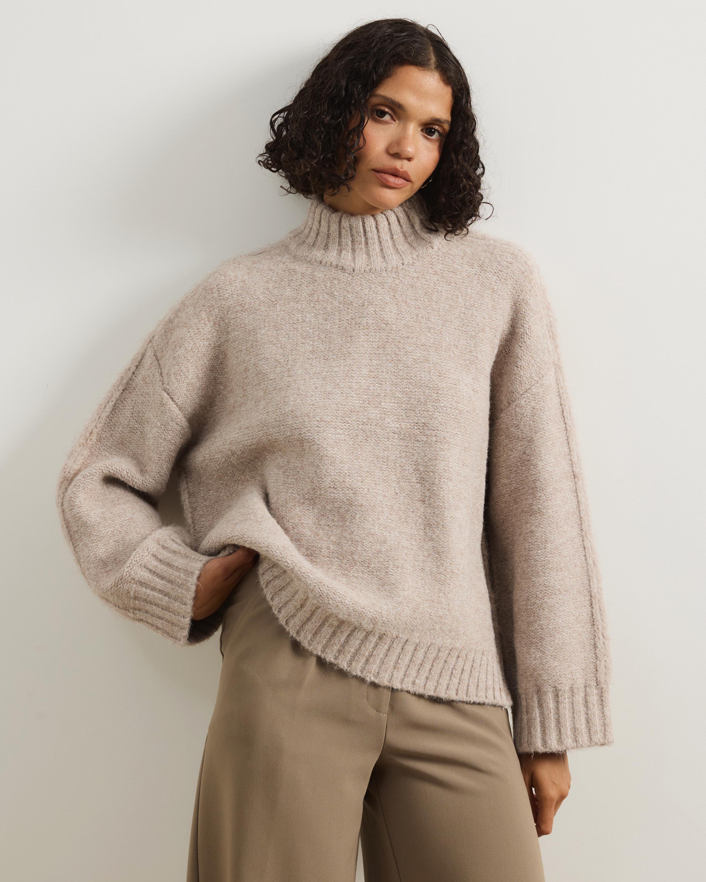 Charll Funnel Neck Knit Jumper