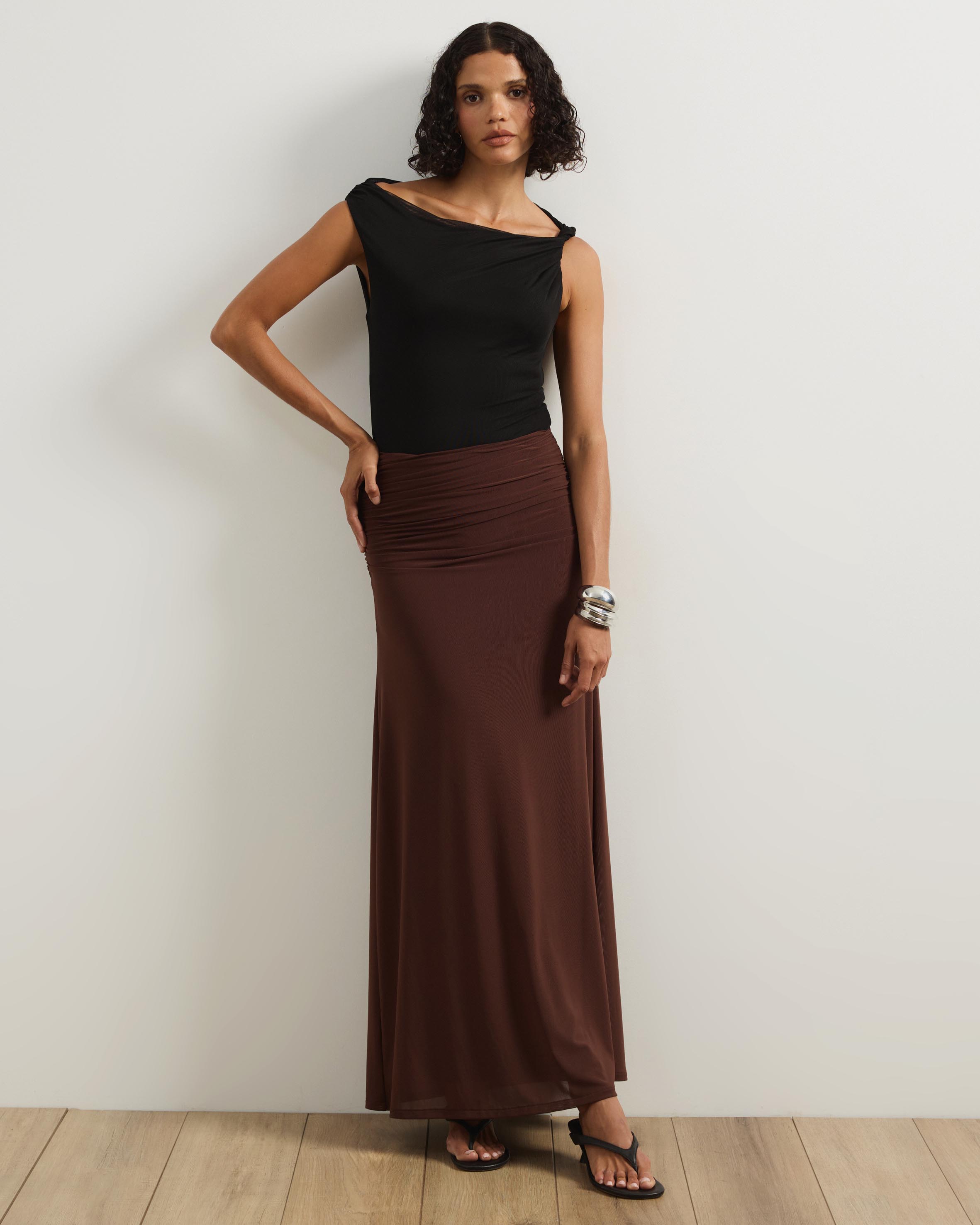 Mariana Gathered Maxi Skirt