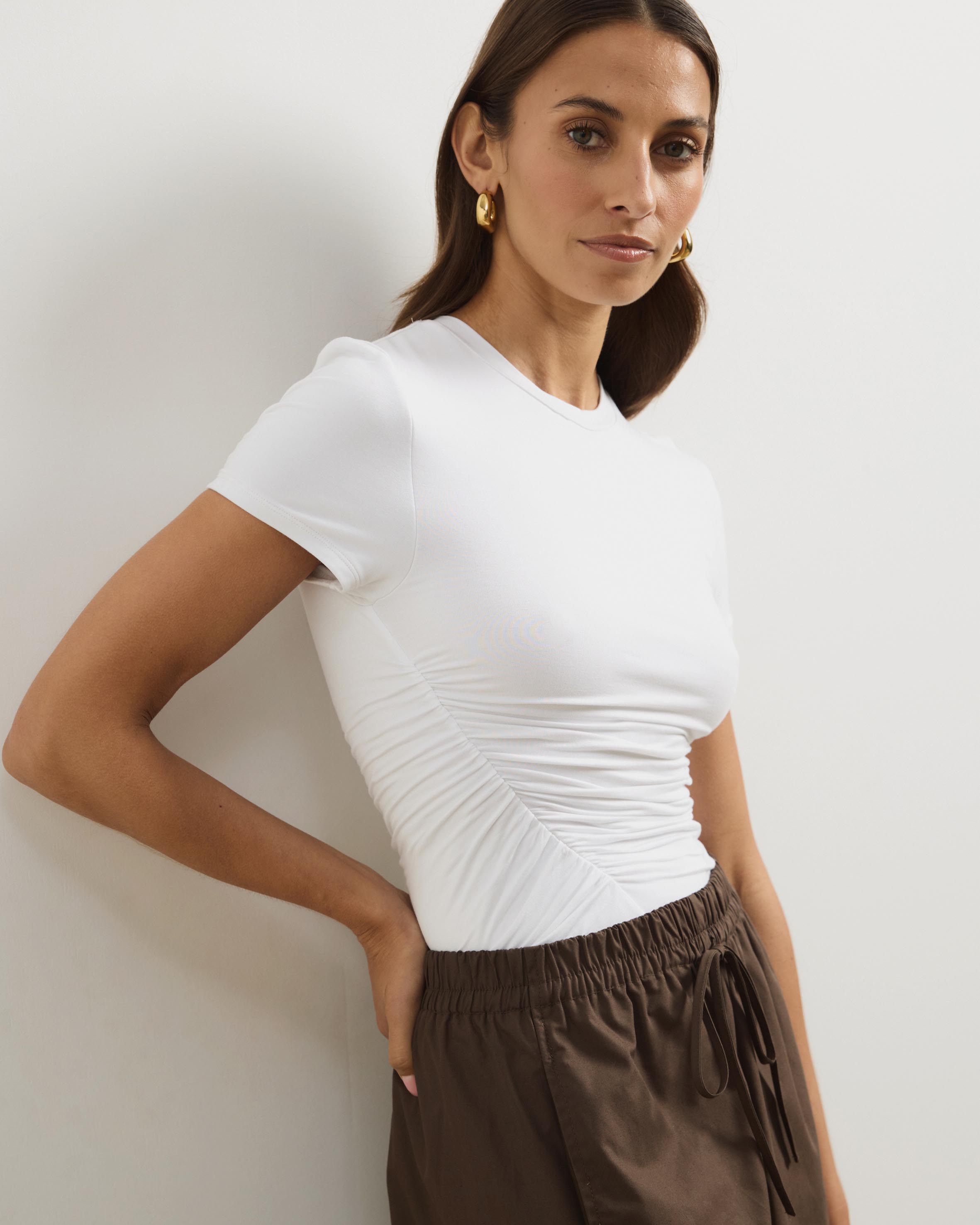 Delilah Gathered T-Shirt
