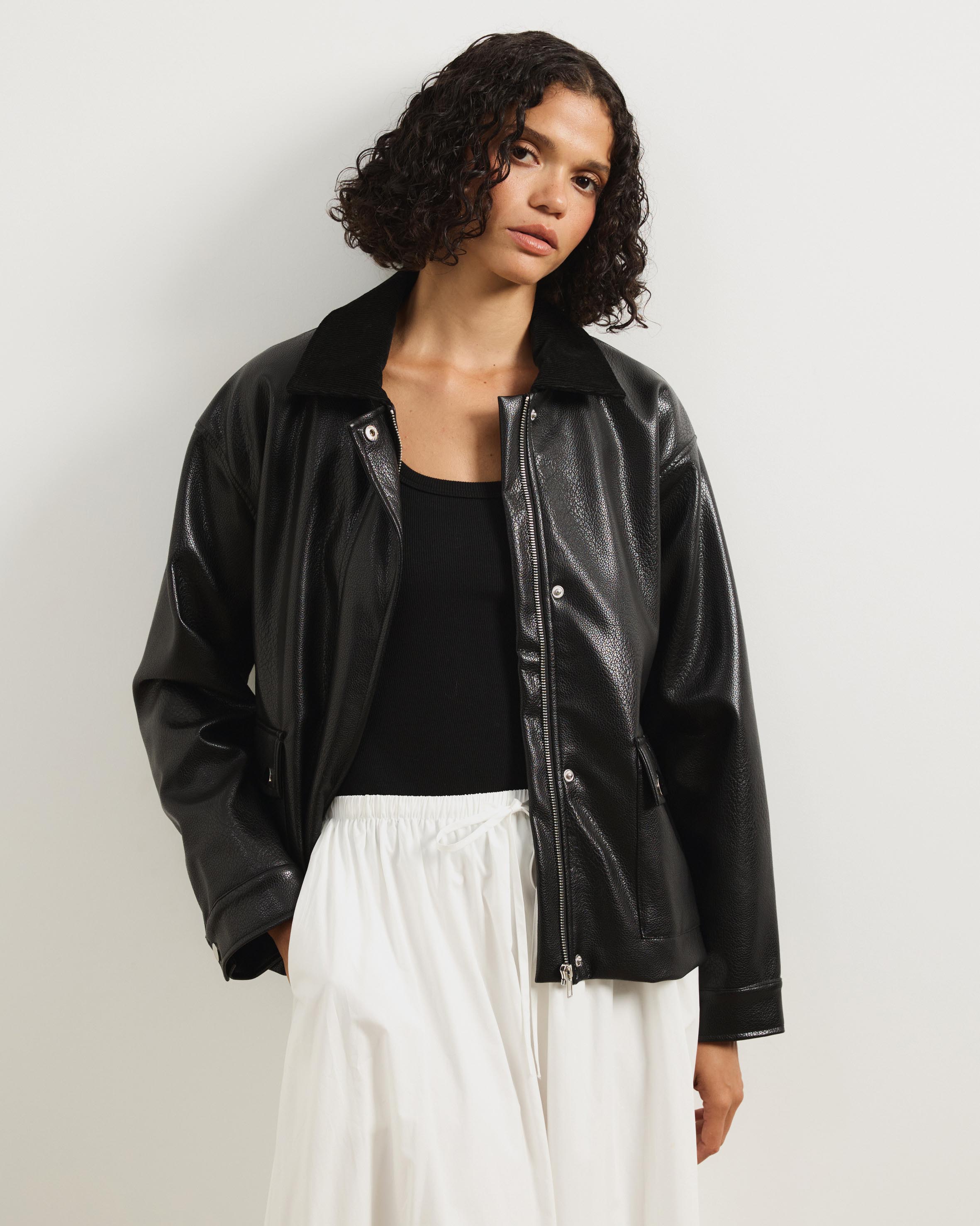 Mabel Leather Look Jacket