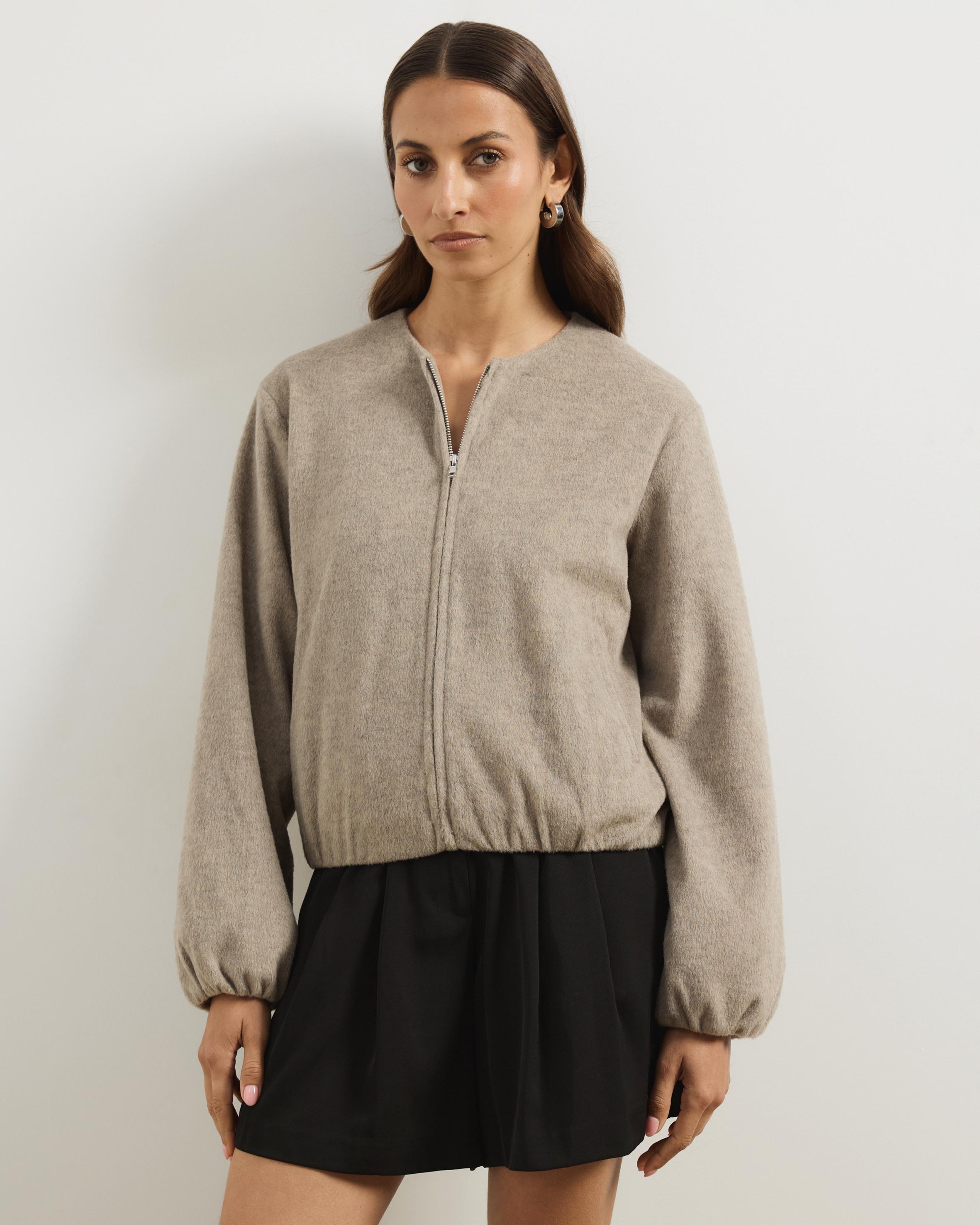 Wool Blend Bomber