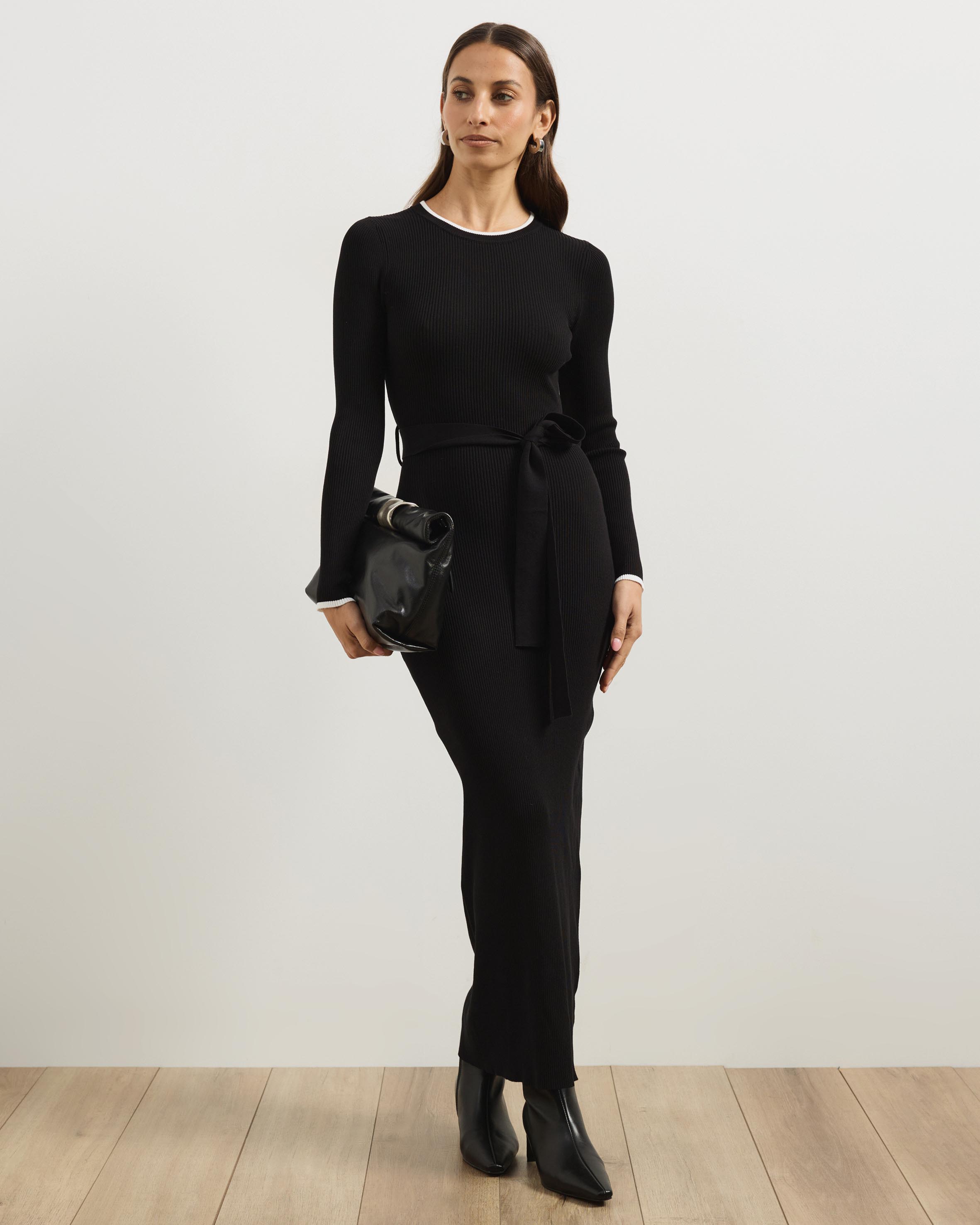 Maci Fitted Midi Knit Dress