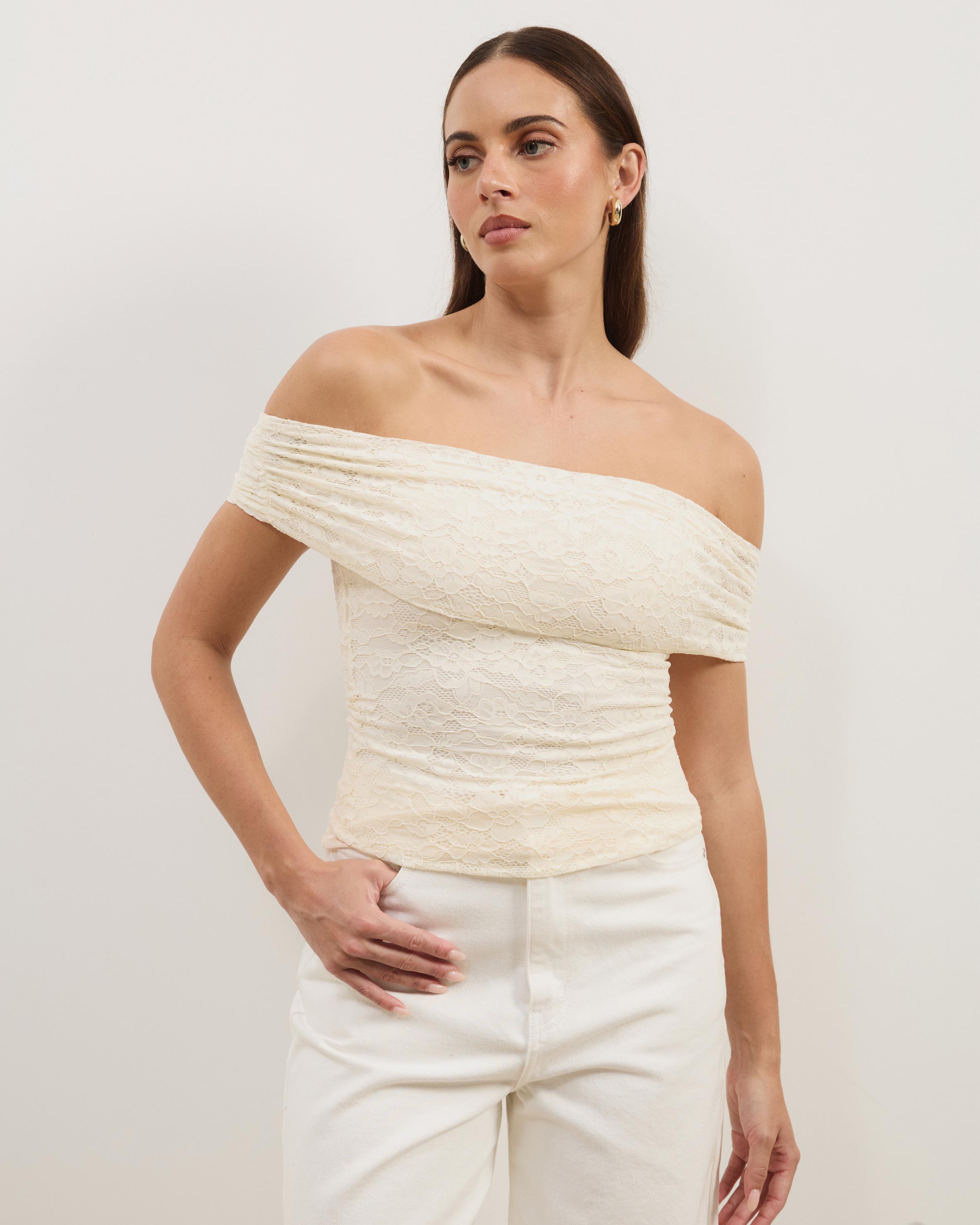 Eliza Lace Off Shoulder Top