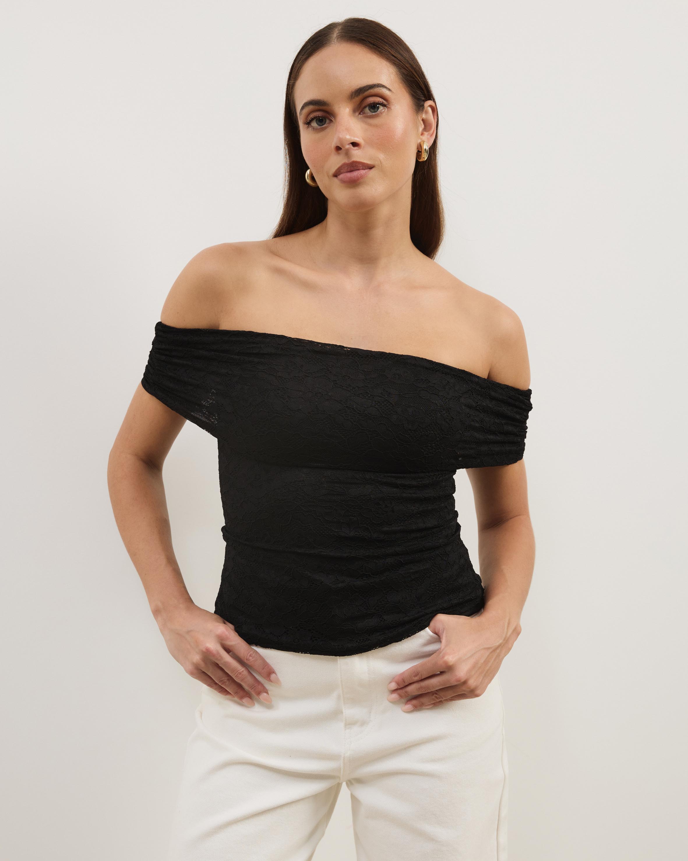 Eliza Lace Off Shoulder Top