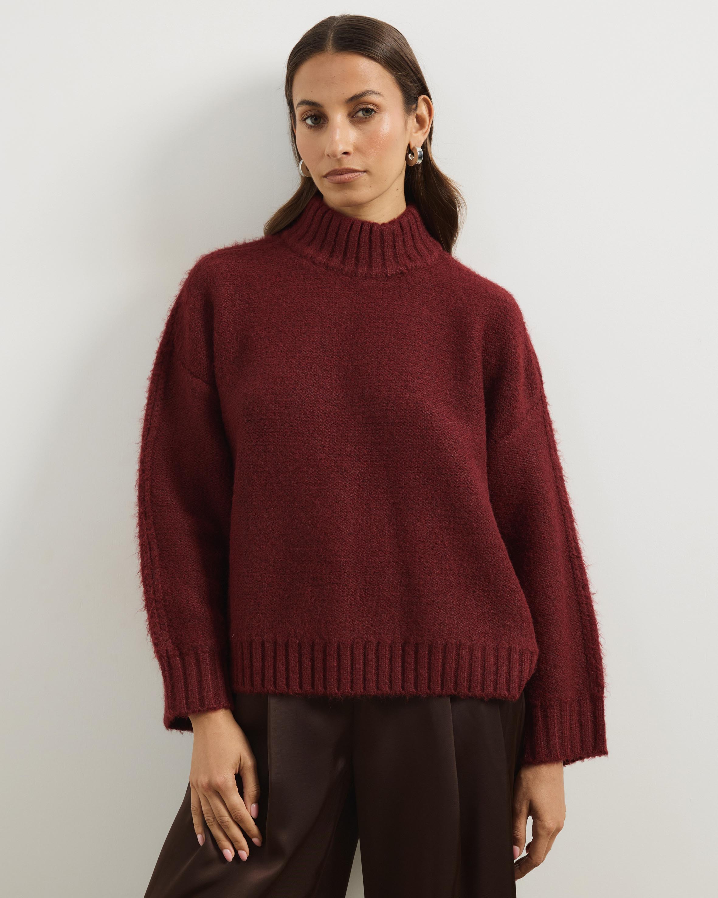 Charll Funnel Neck Knit Jumper