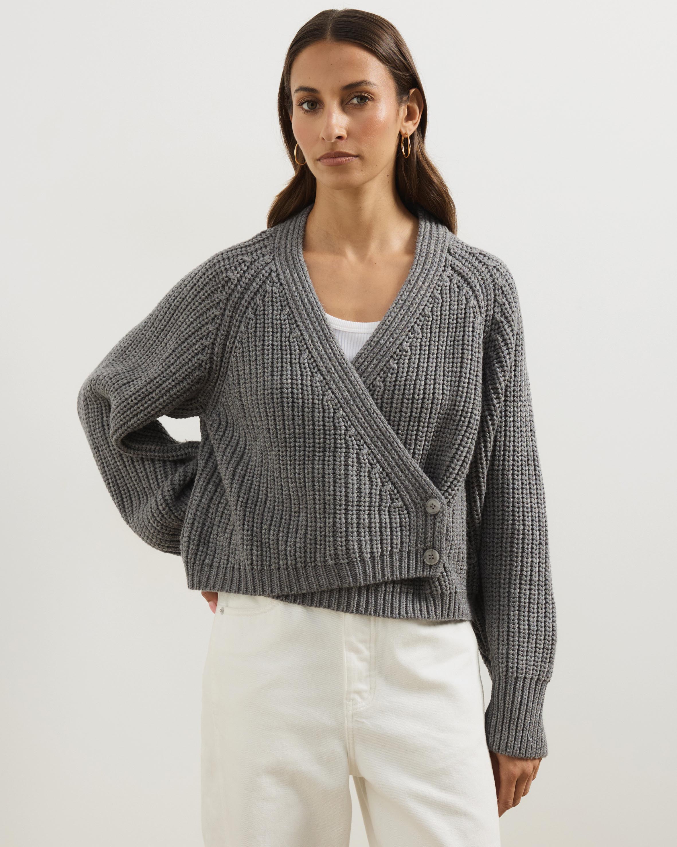 Reese Chunky Knit Wrap Cardigan