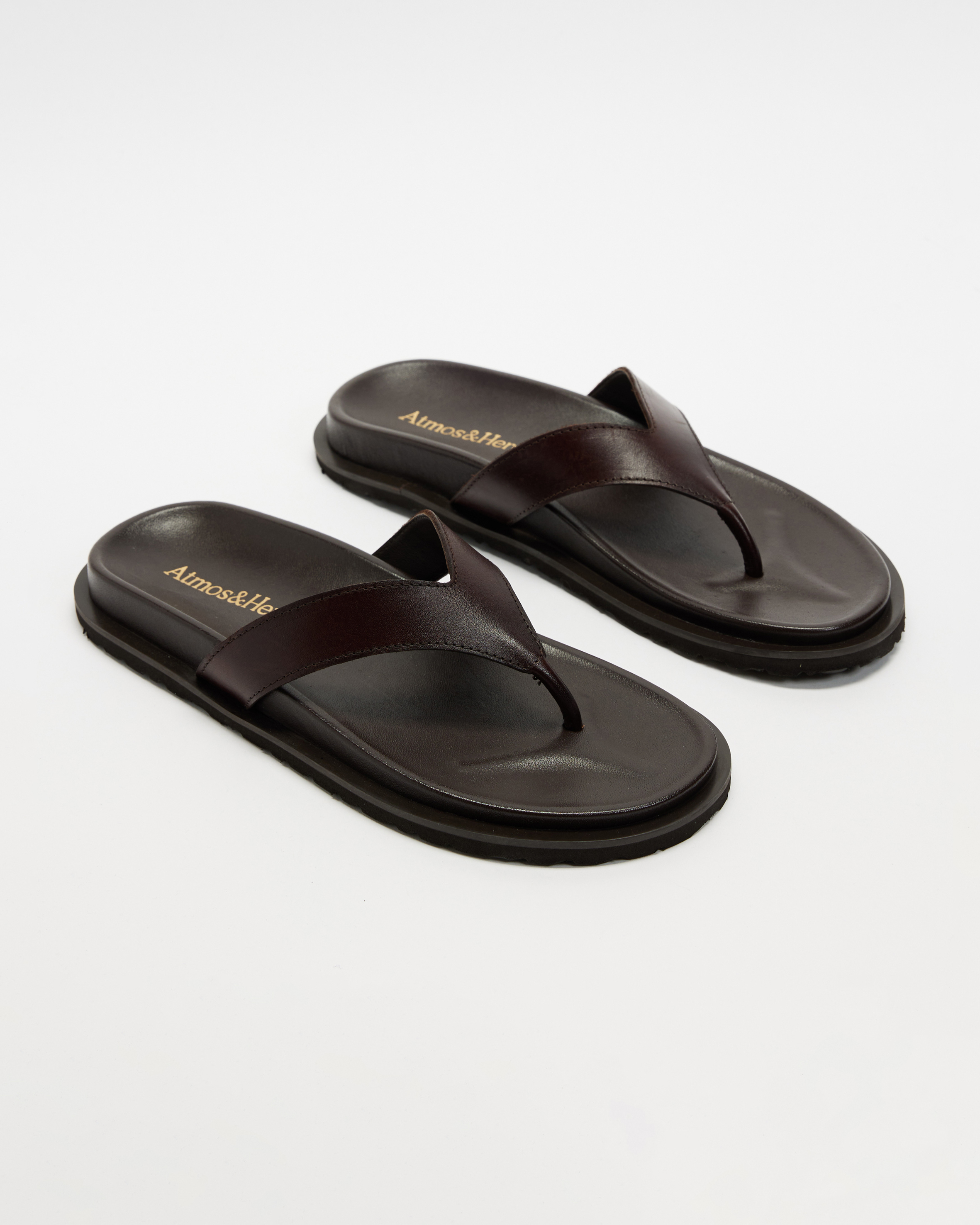 Azure Leather Thong Sandals