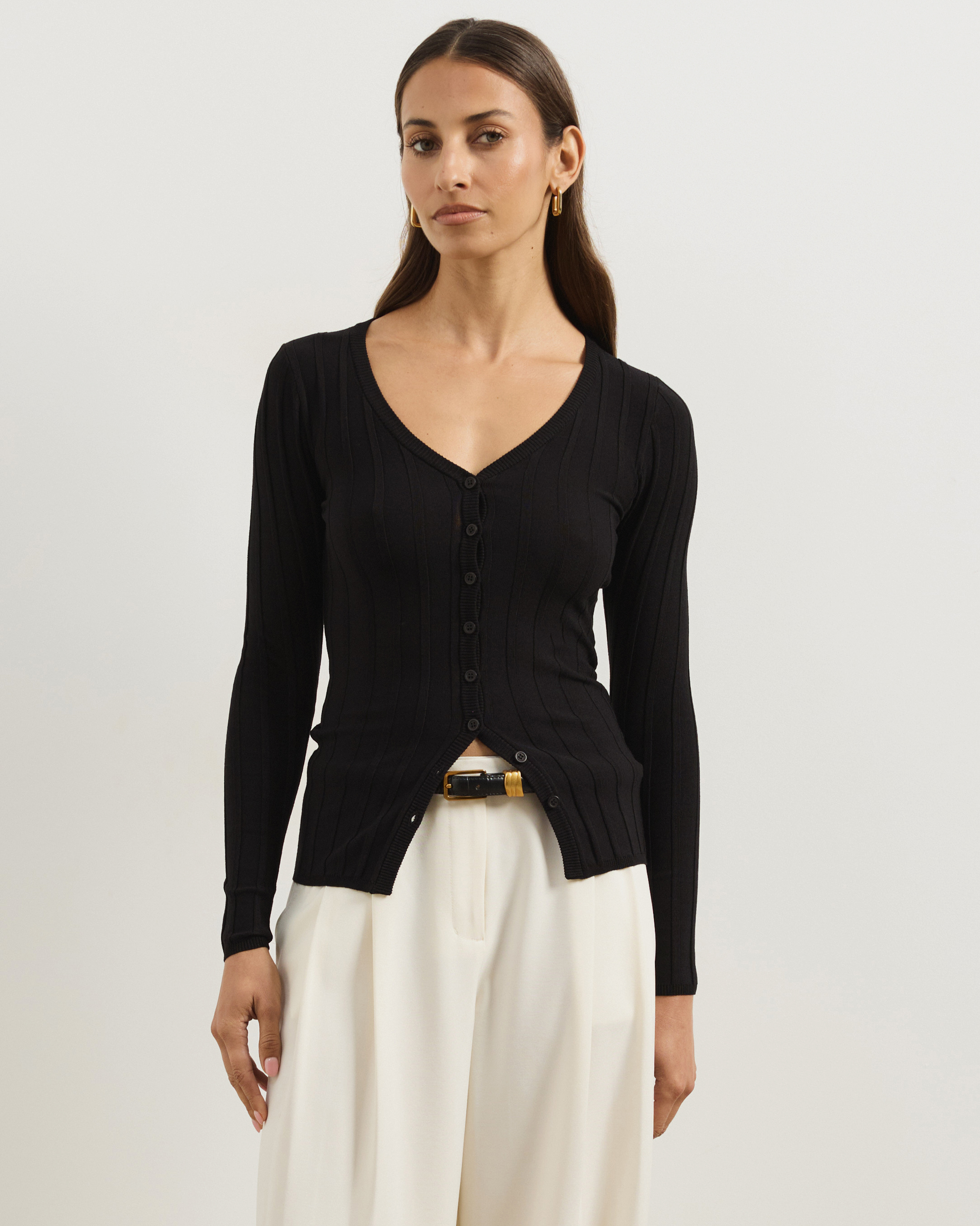 Mina V-Neck Knitted Top