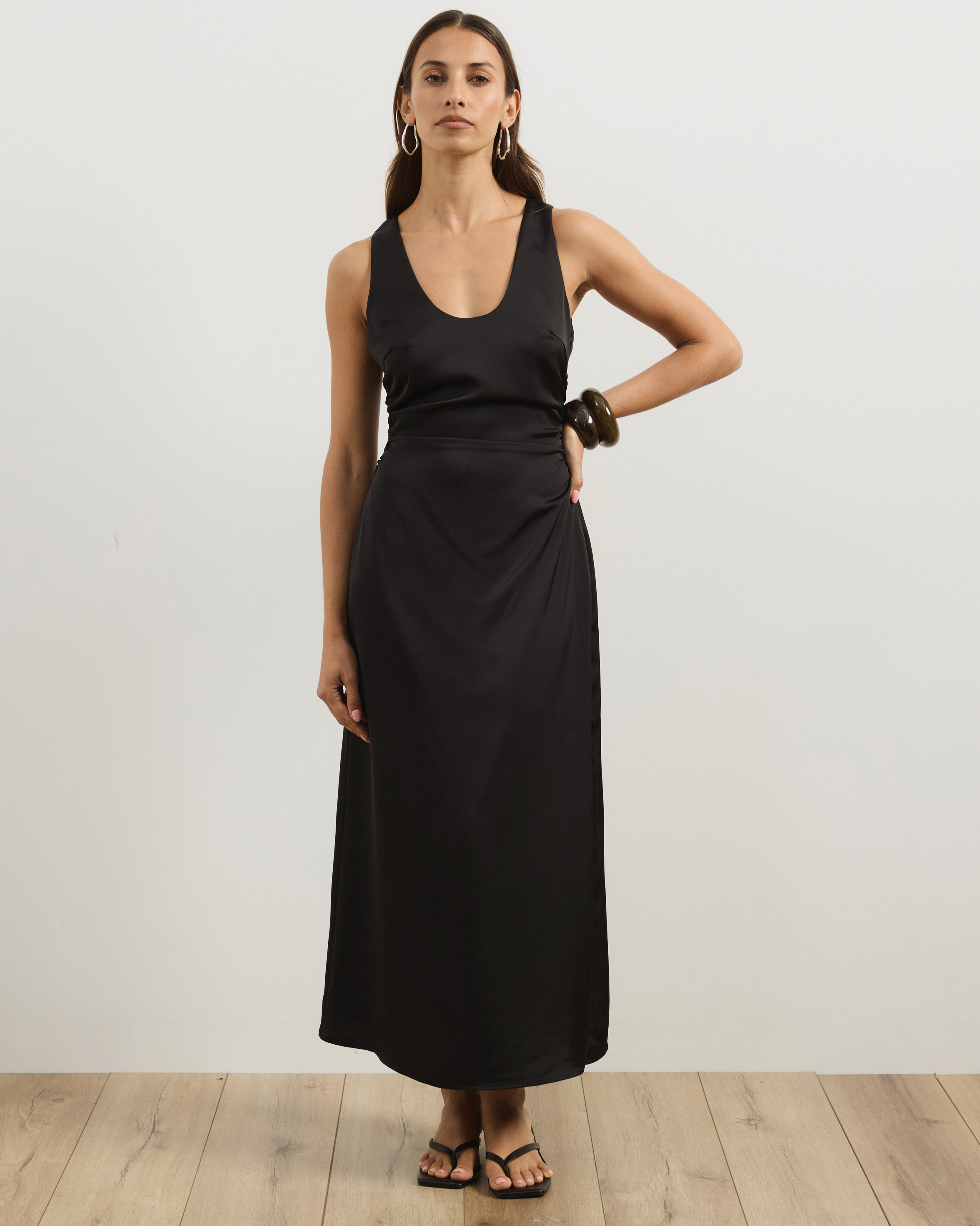 Lowen Satin Midi Dress