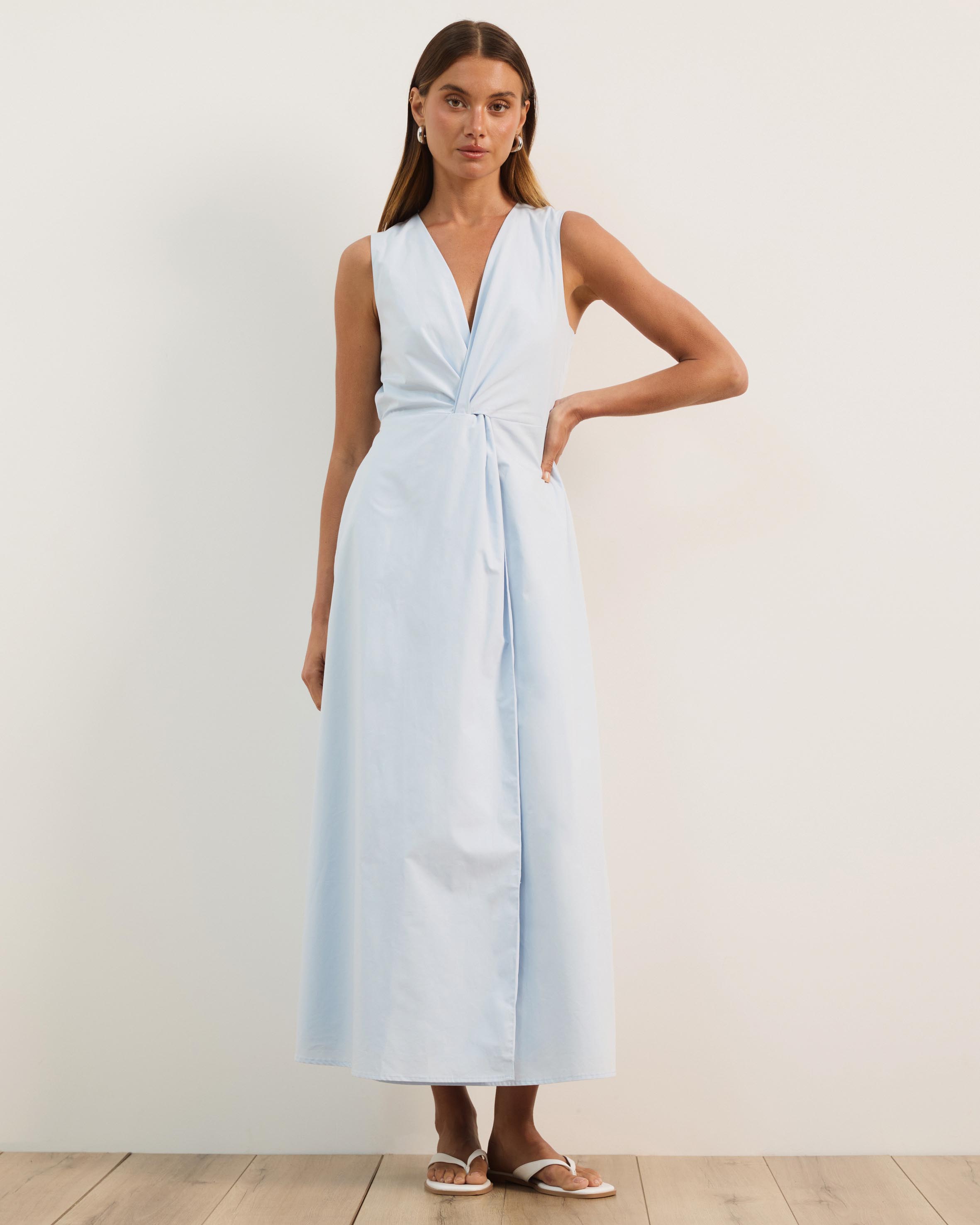 Ida Cotton Poplin Midi Dress
