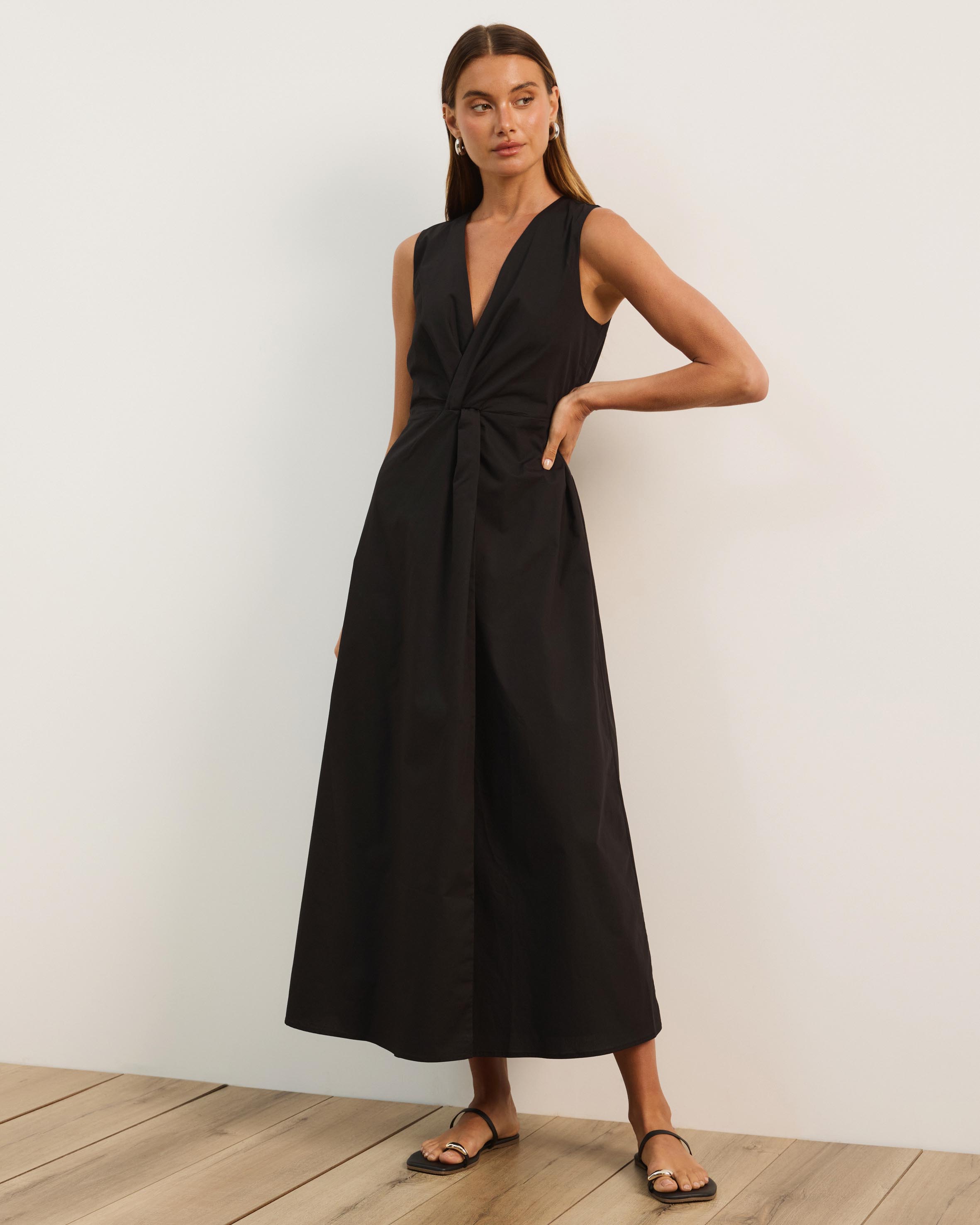 Ida Cotton Poplin Midi Dress