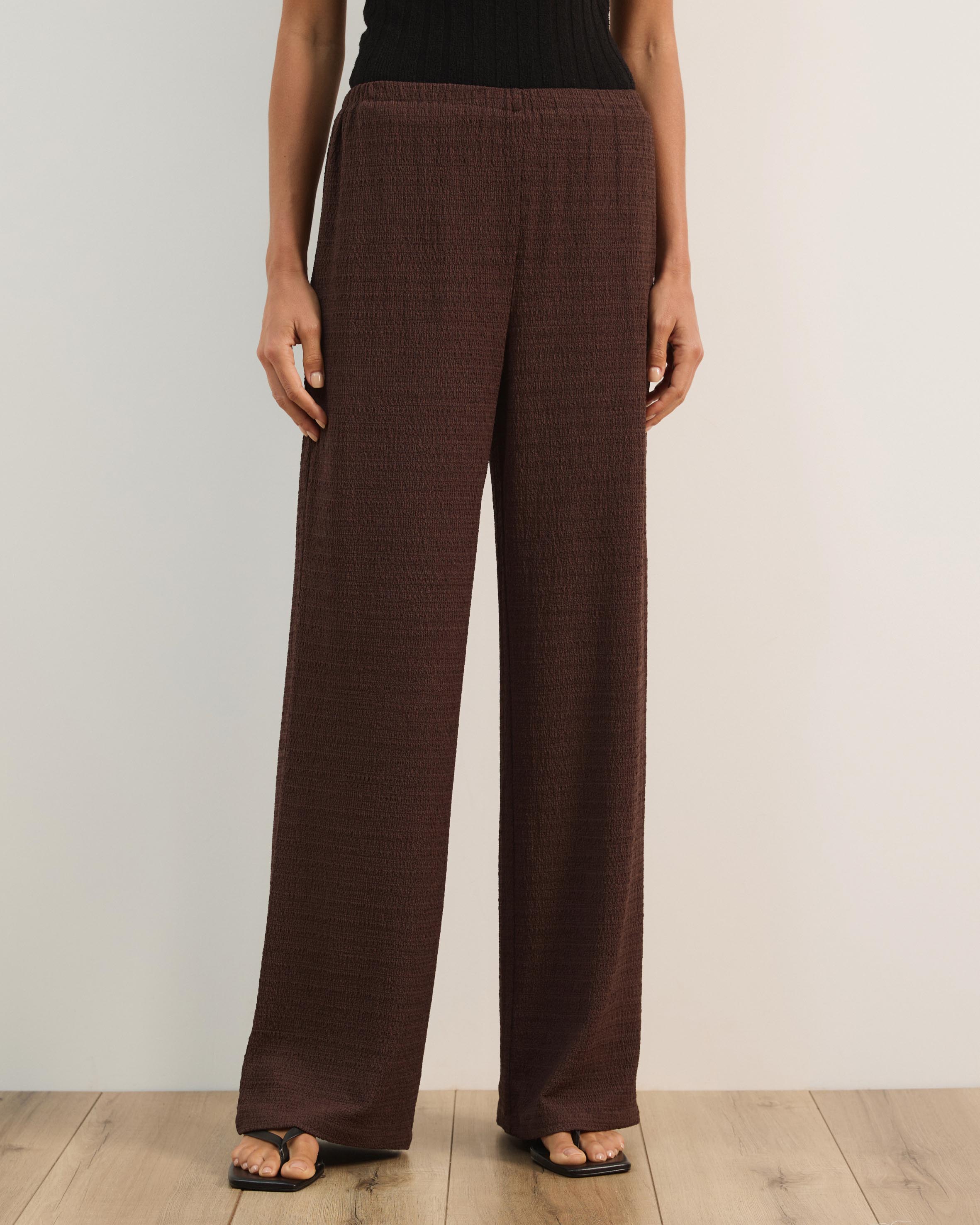 Alba Textured Wide Leg Pants