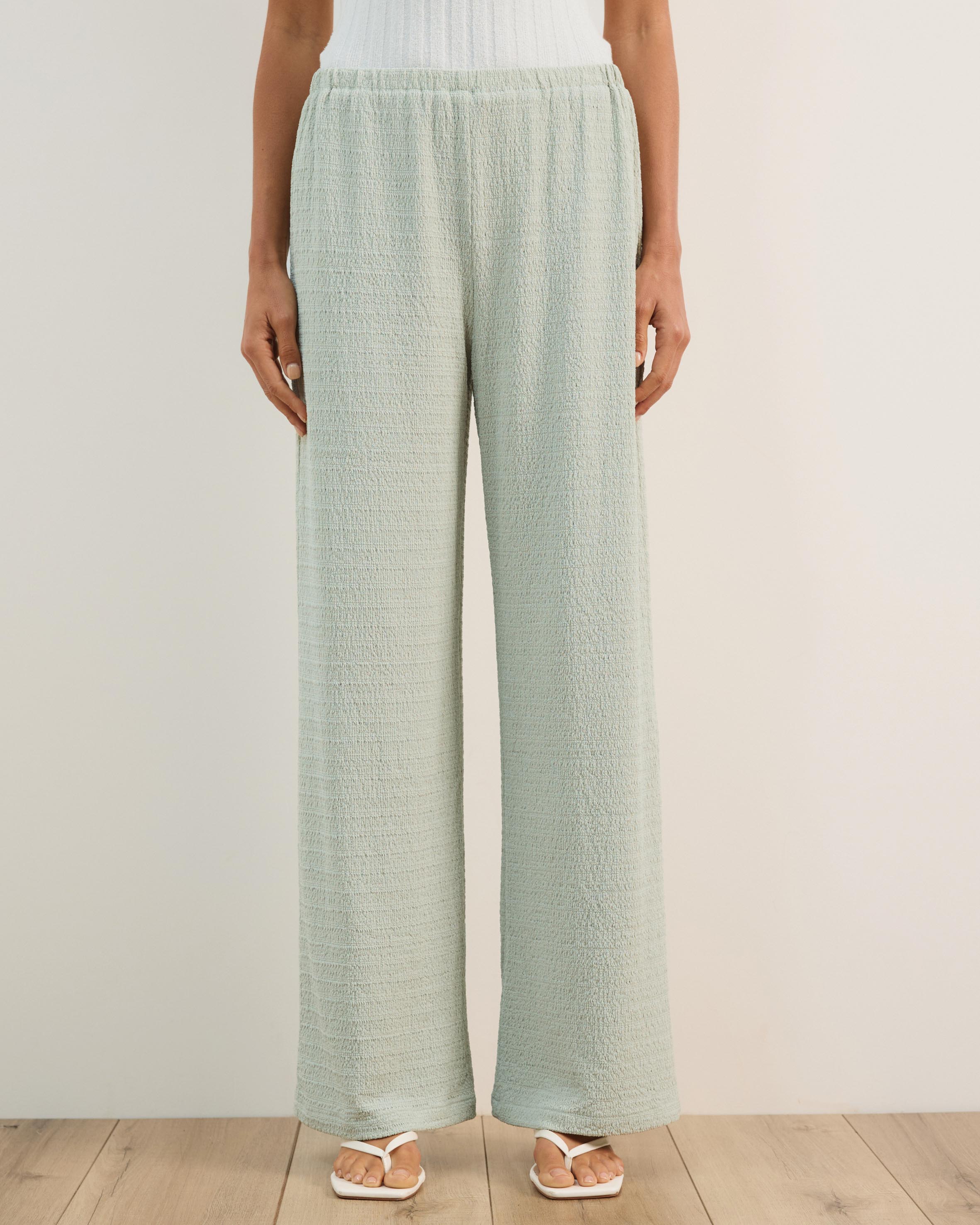Alba Textured Wide Leg Pants