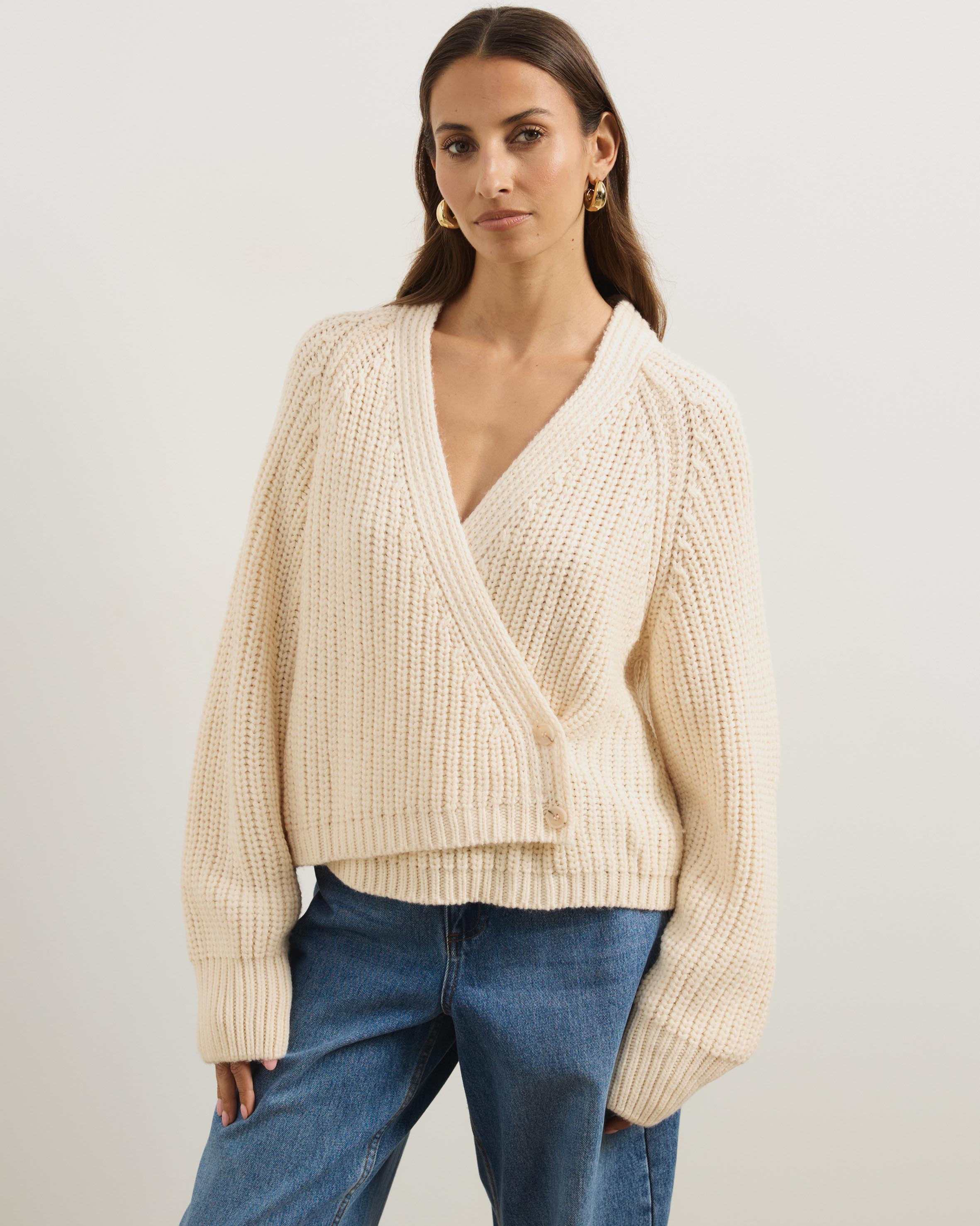 Reese Chunky Knit Wrap Cardigan