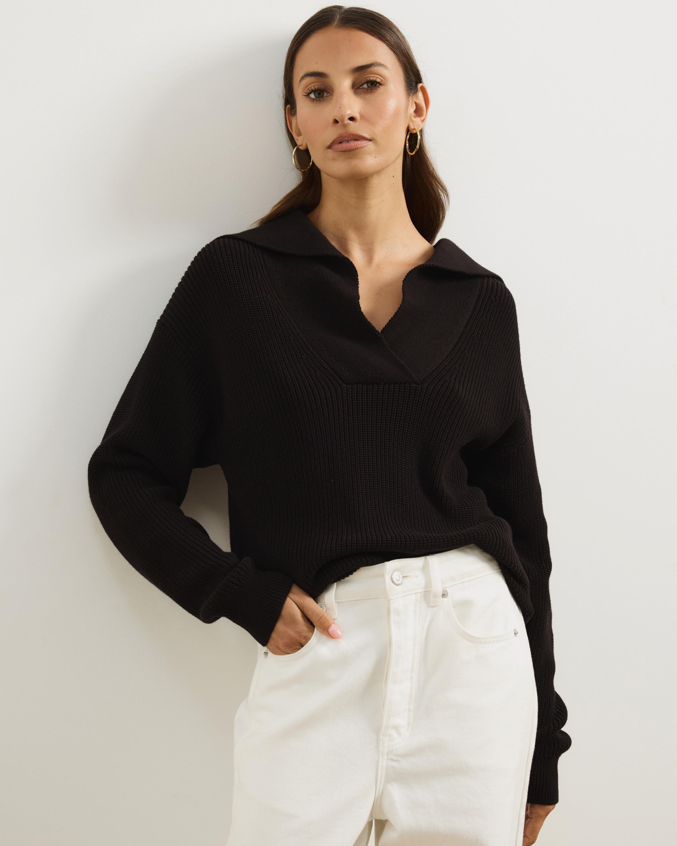 Natalie Oversized V-Neck Knit Jumper
