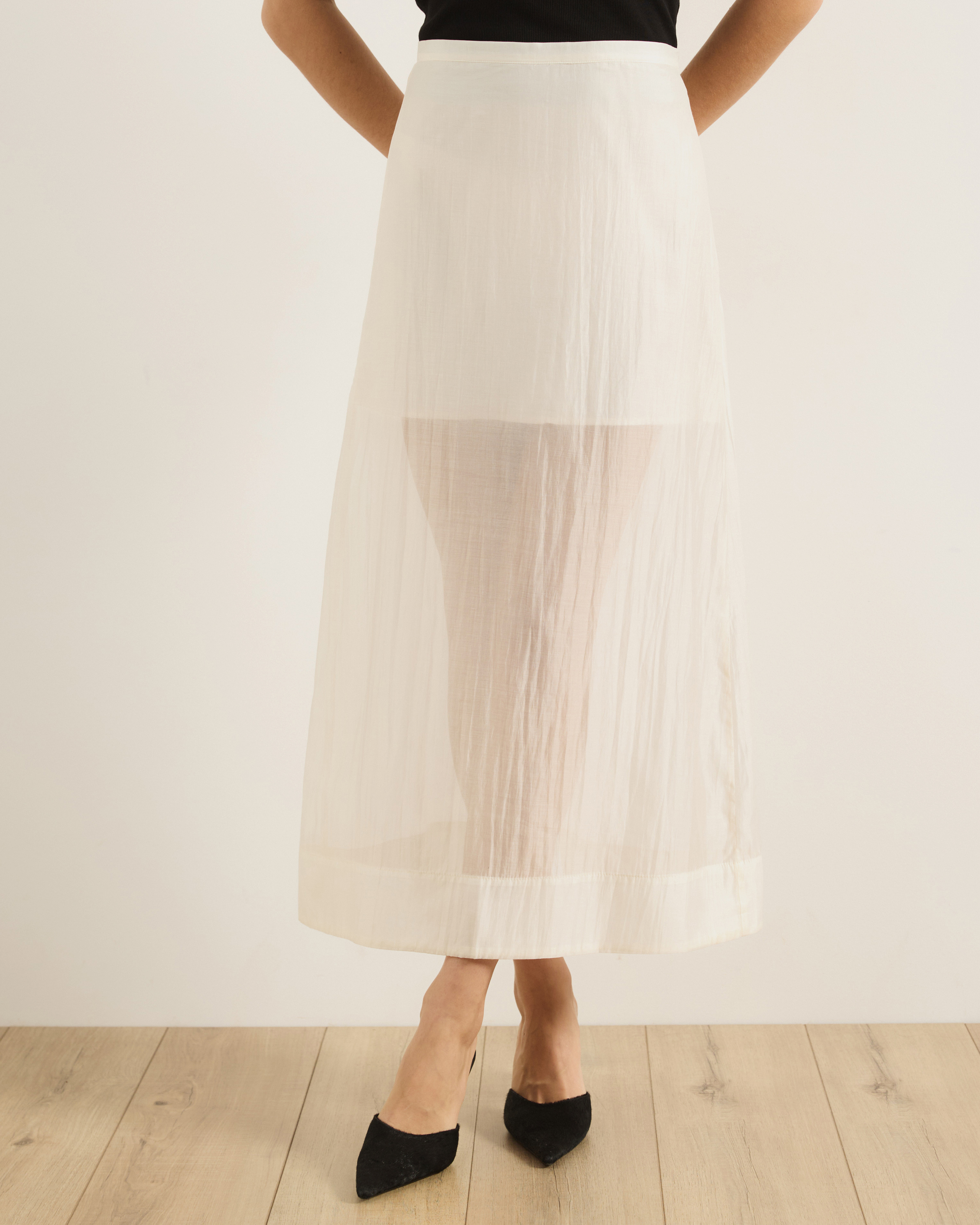Lola Organza Sheer Maxi Skirt