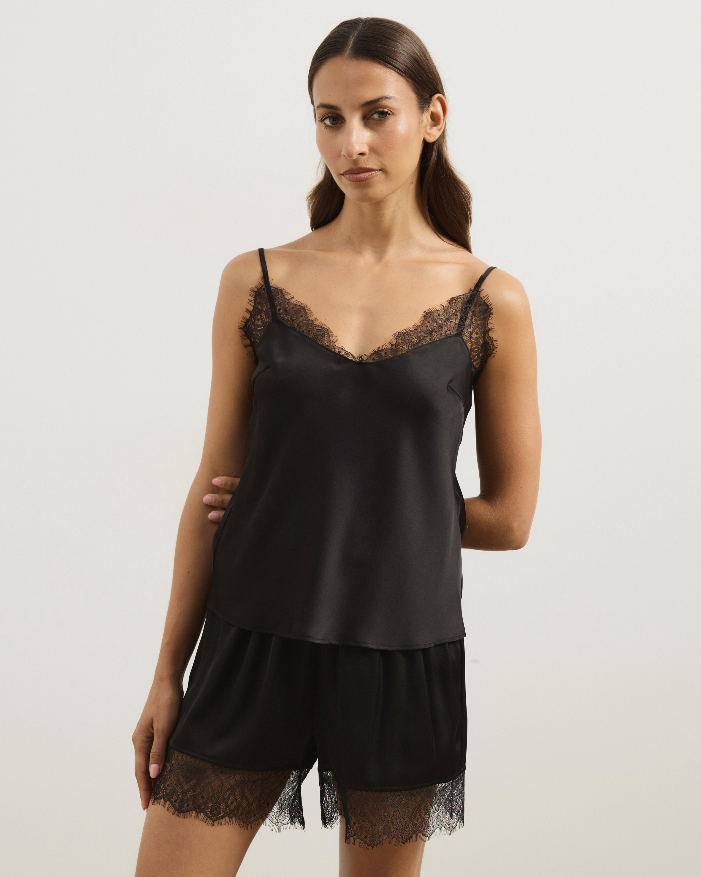 Pearl Cami & Shorts Lace Trim Sleep Set