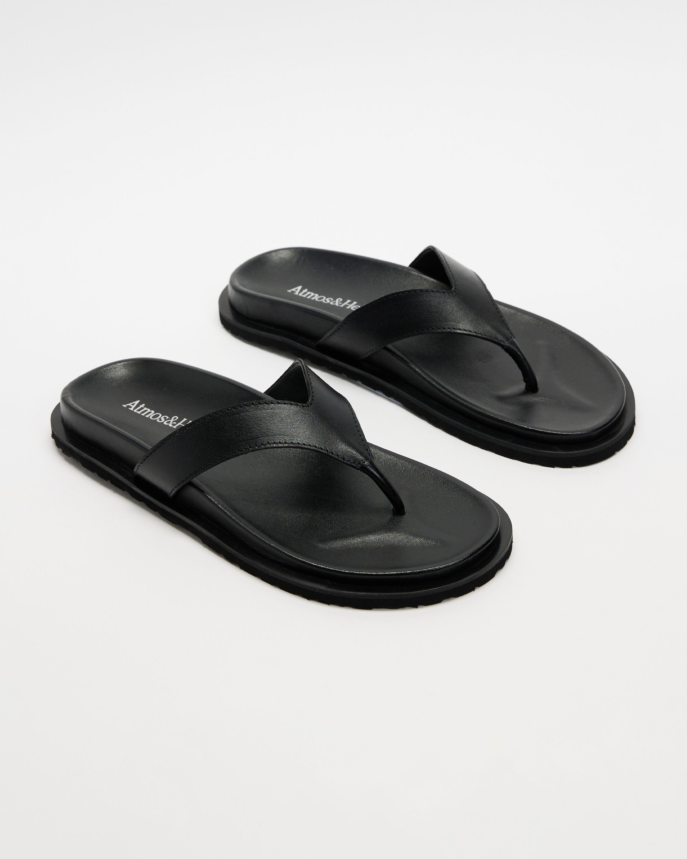 Azure Leather Thong Sandals