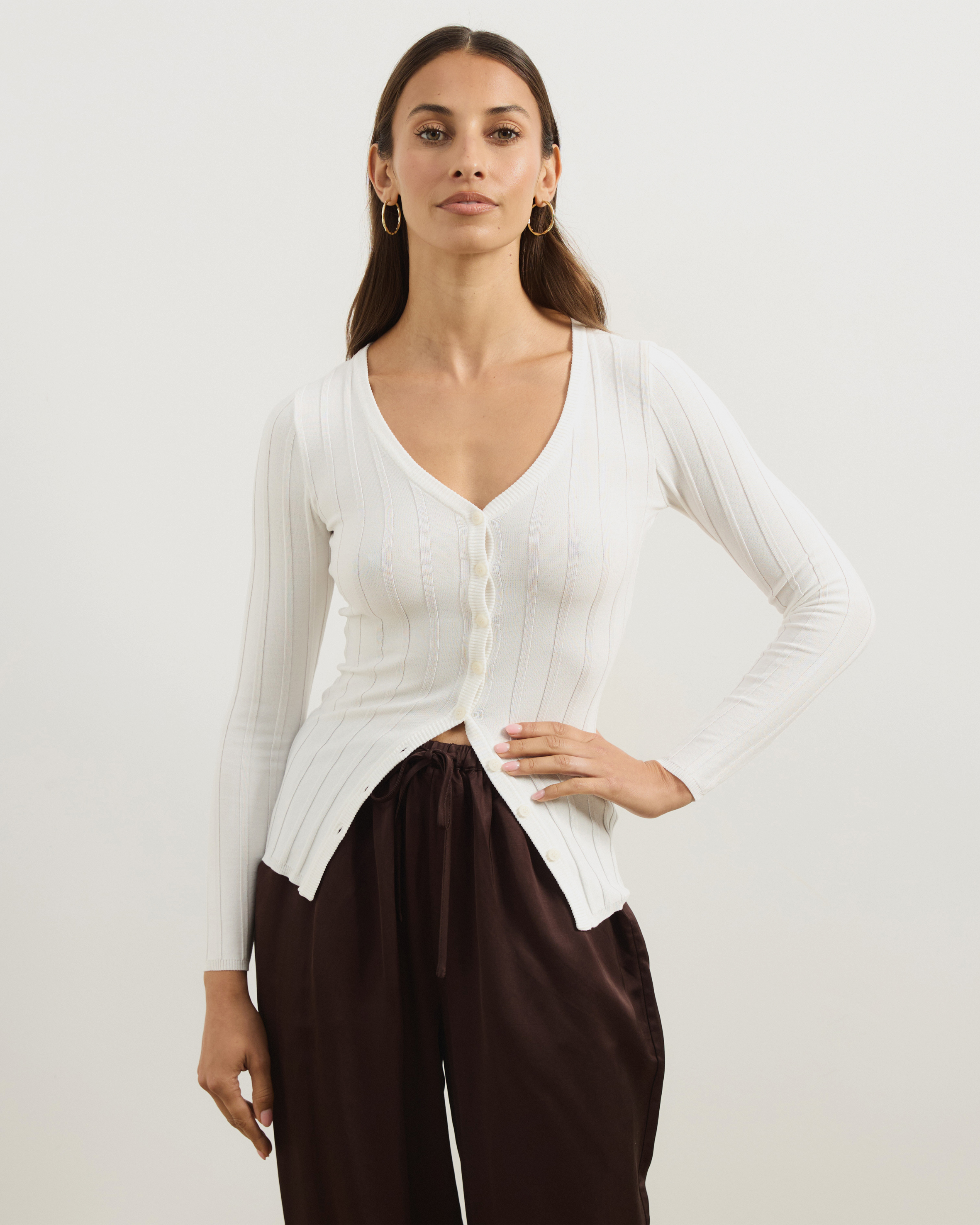 Mina V-Neck Knitted Top