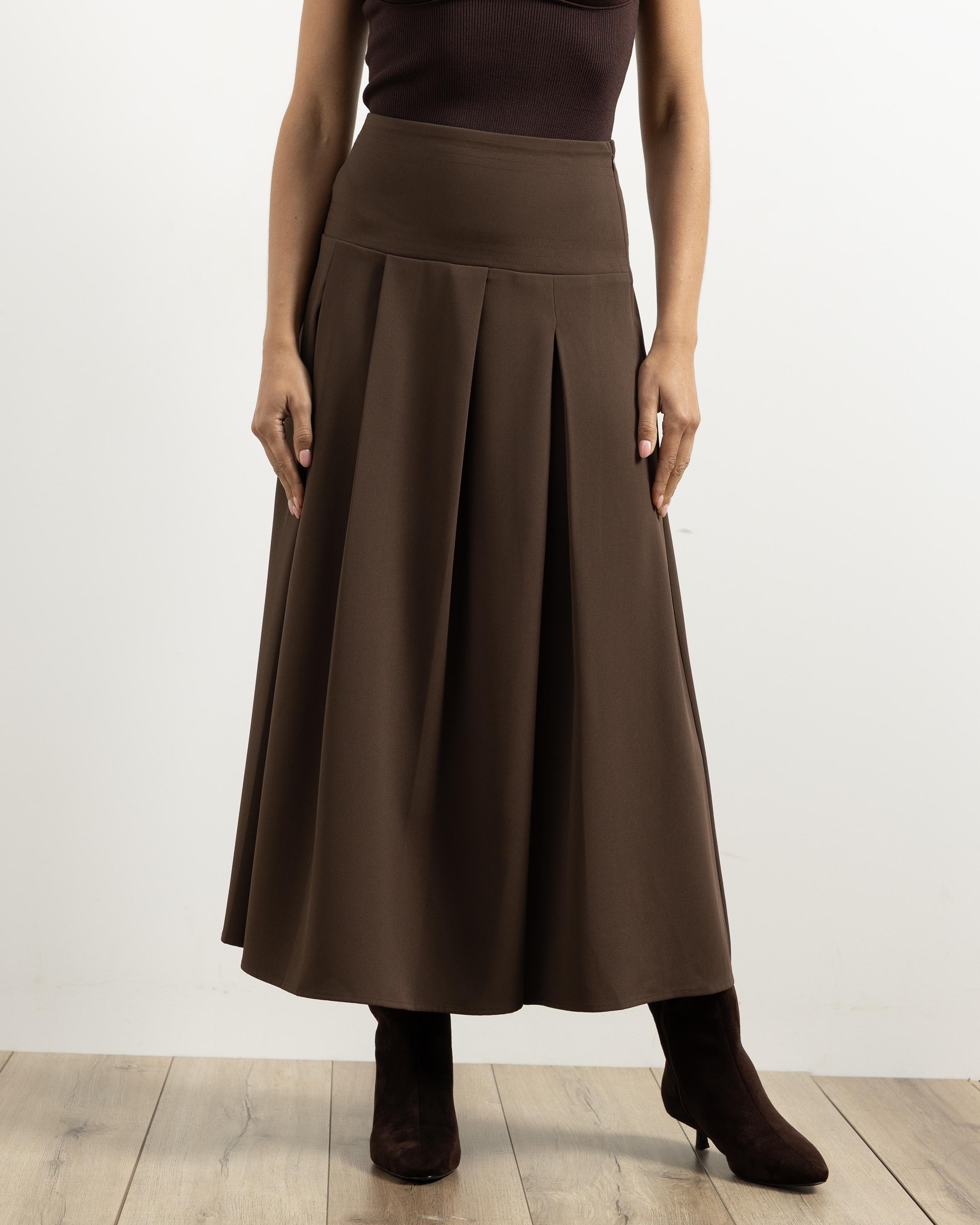Molly Pleated Midi Skirt