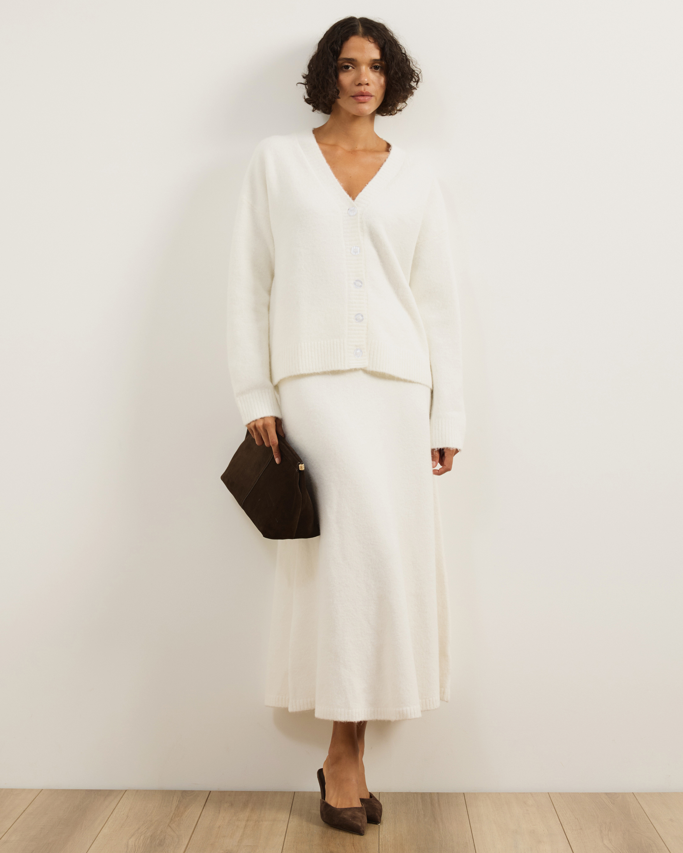 Katie Wool Blend Knitted Skirt