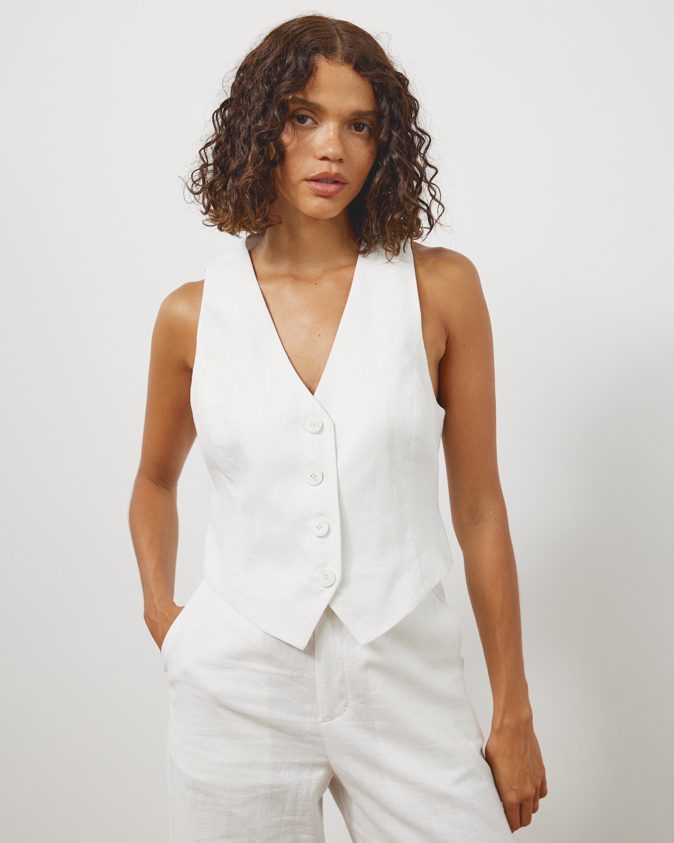 Arden Linen Blend Vest