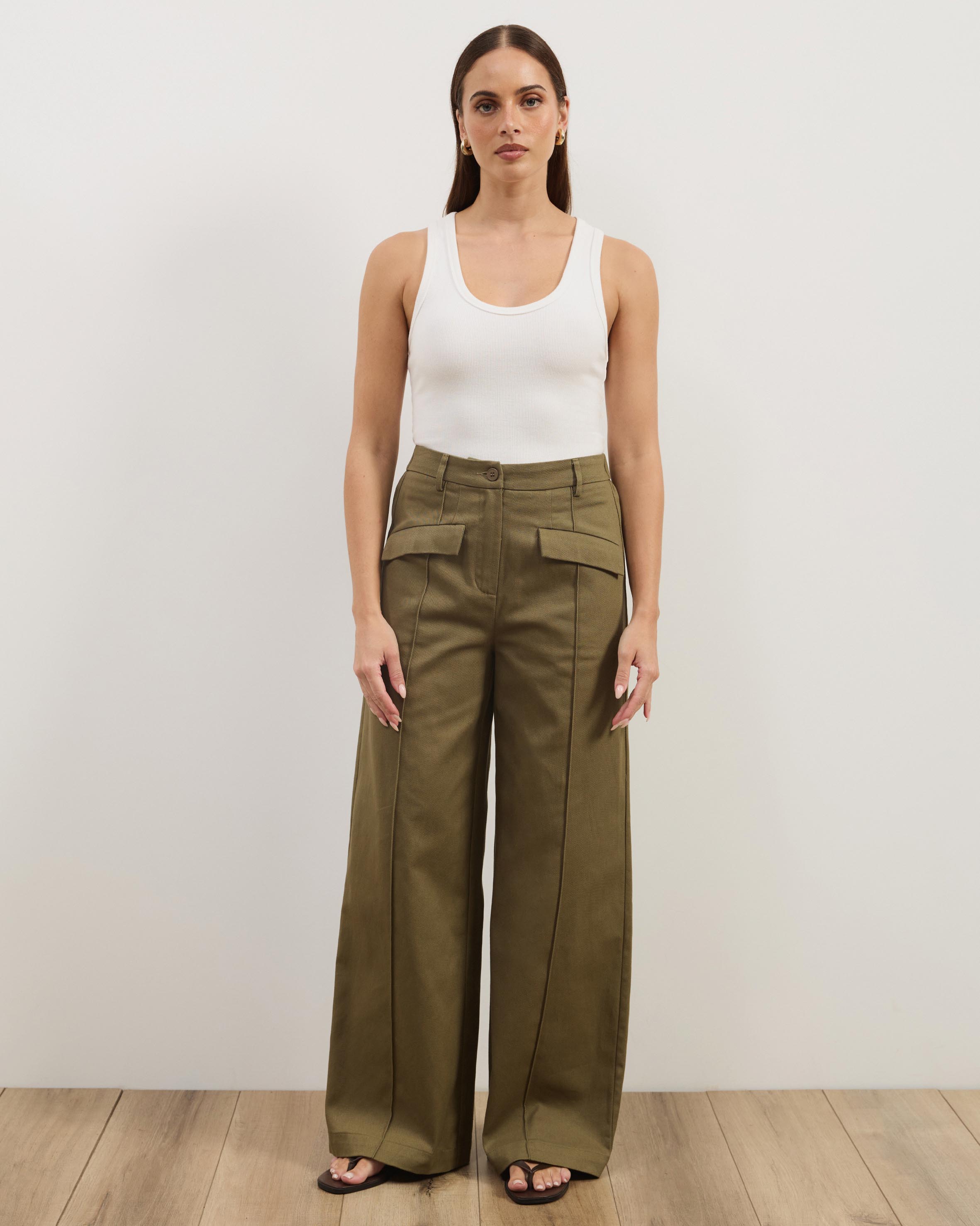 Laura Cotton Twill Pants