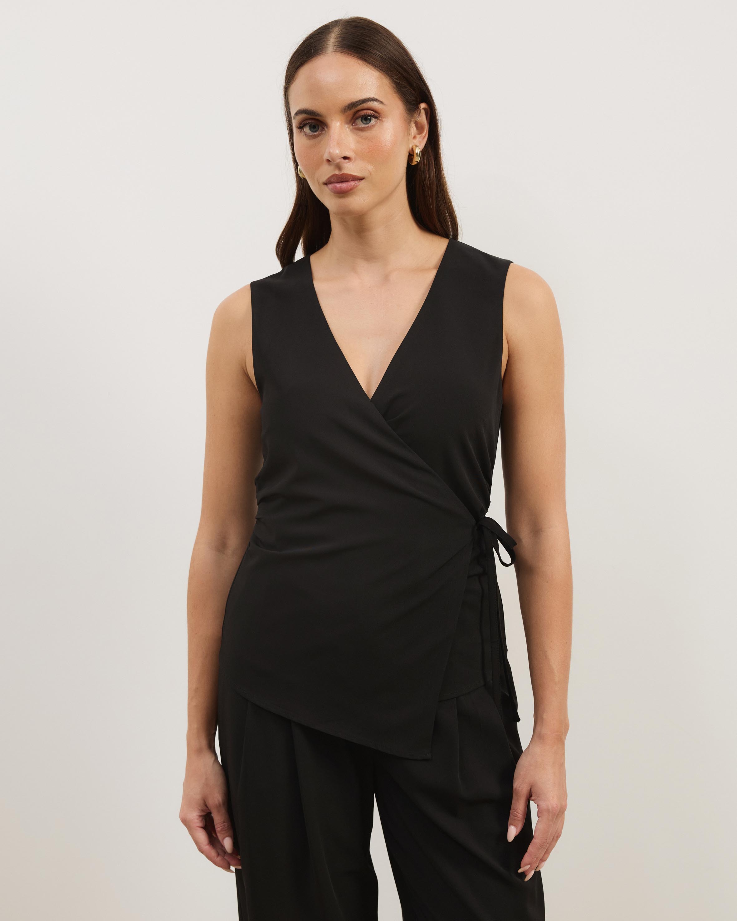 Ellie Wrap Waist Vest Top