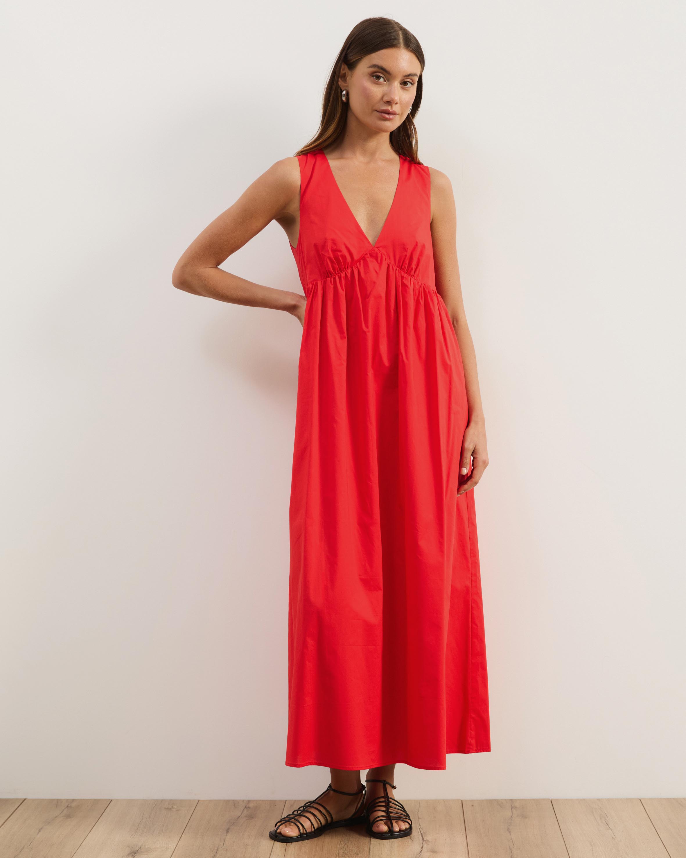 Louisa V-Neck Midi Dress