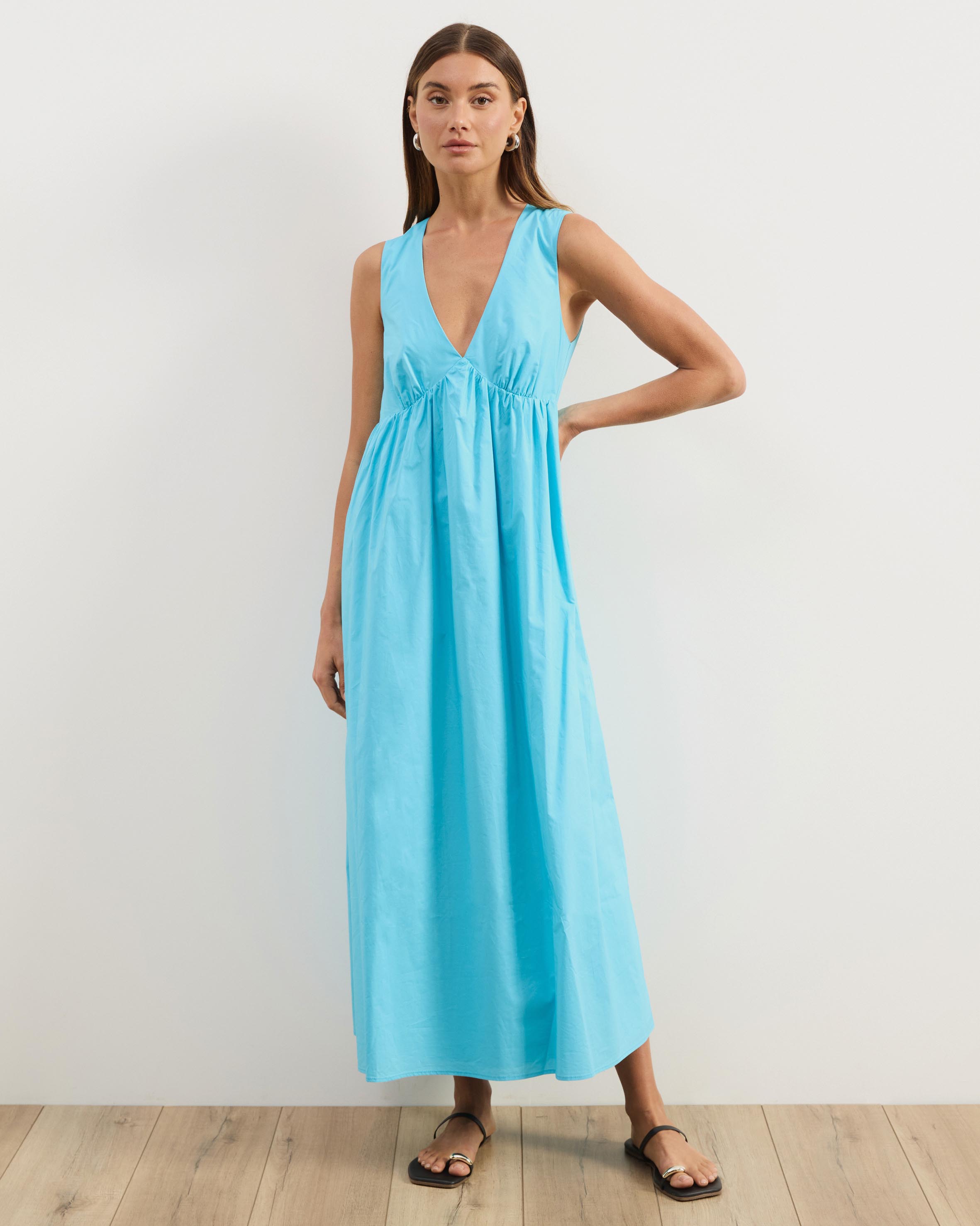 Louisa V-Neck Midi Dress