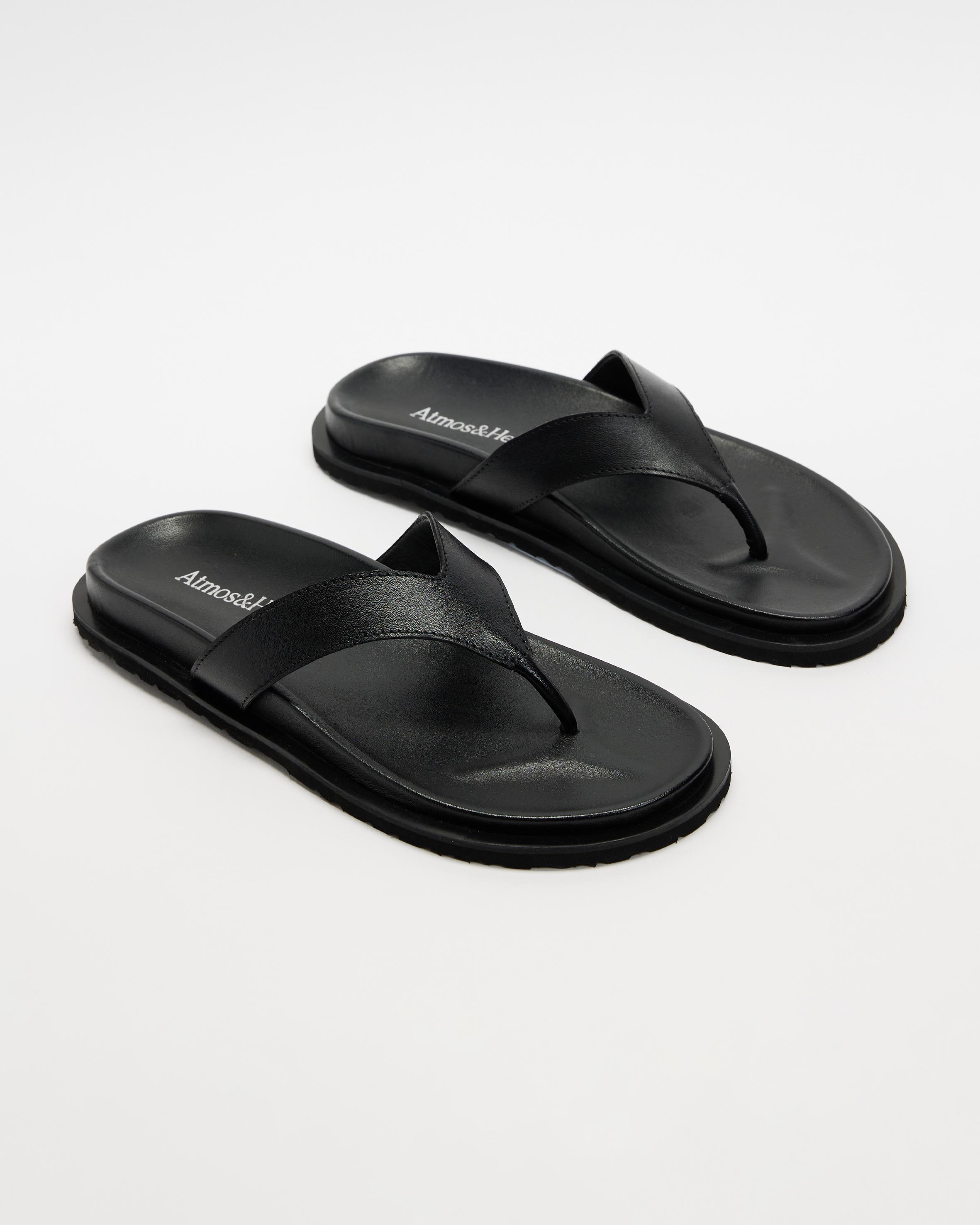 Azure Leather Thong Sandals