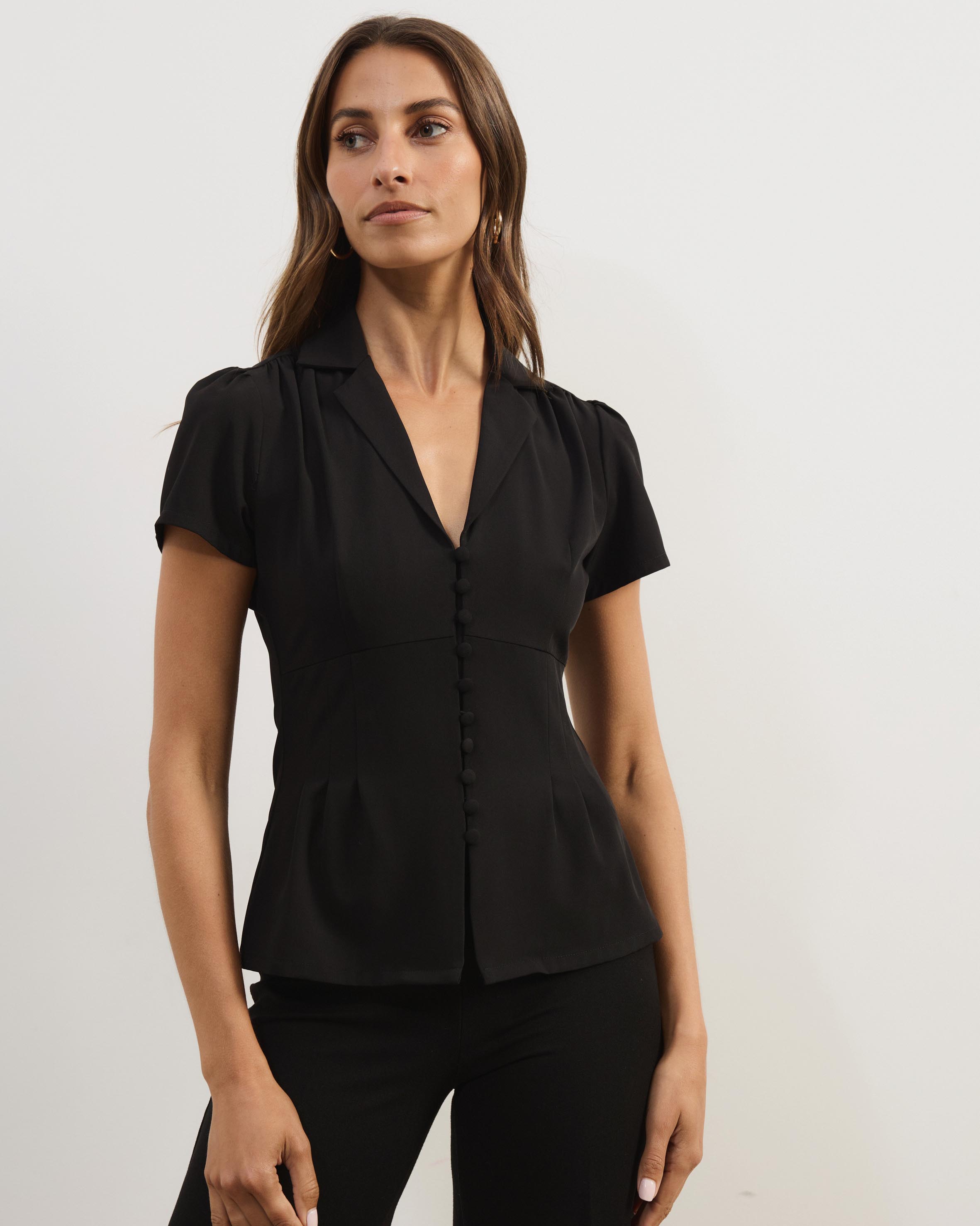 Emma Cap Sleeve Blouse
